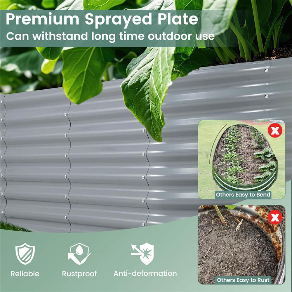 Costway Gray Raised Garden Bed Planters, 2ct.
