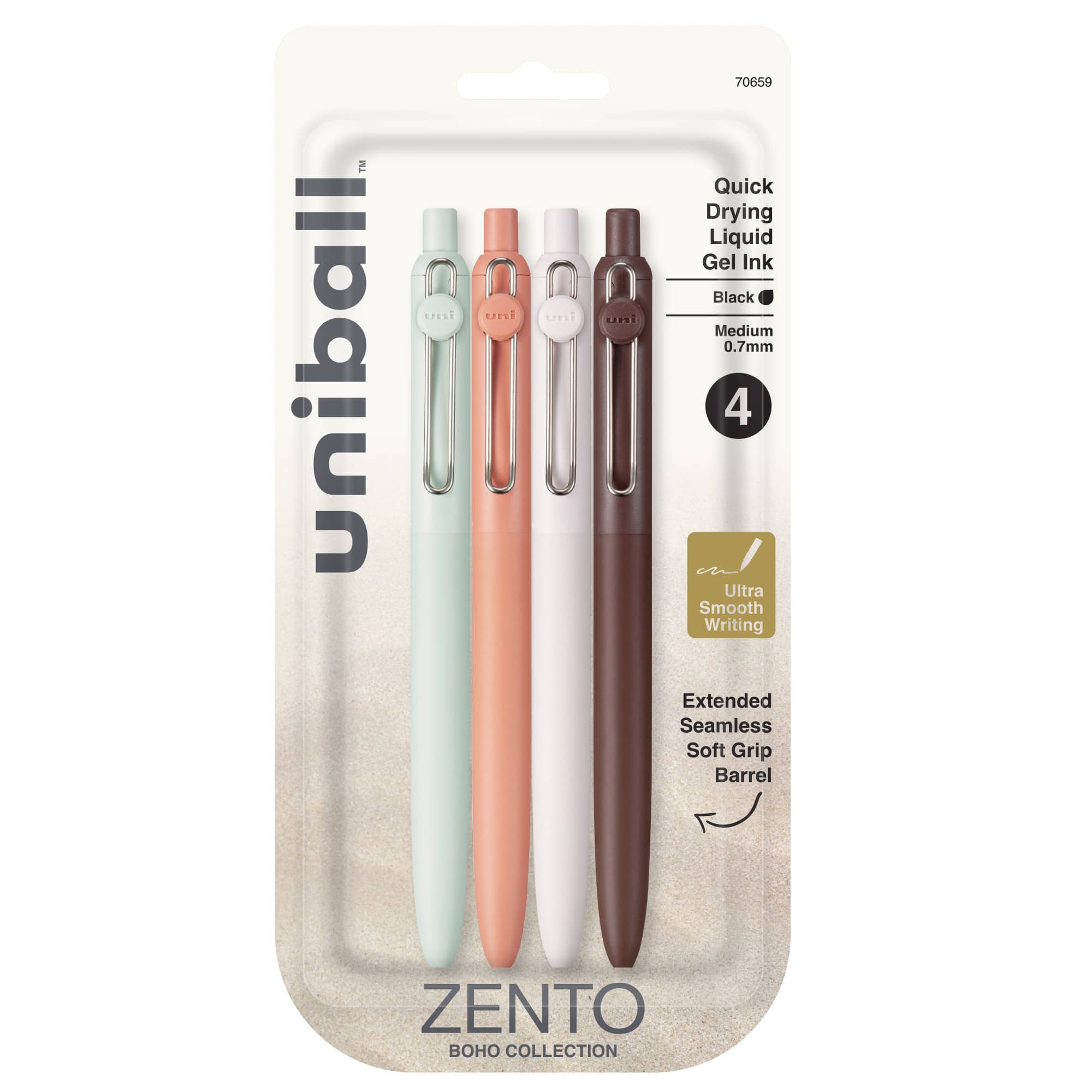 uniball™ Zento 0.7mm Liquid Gel Ink Boho Collection Retractable Gel Pen Set