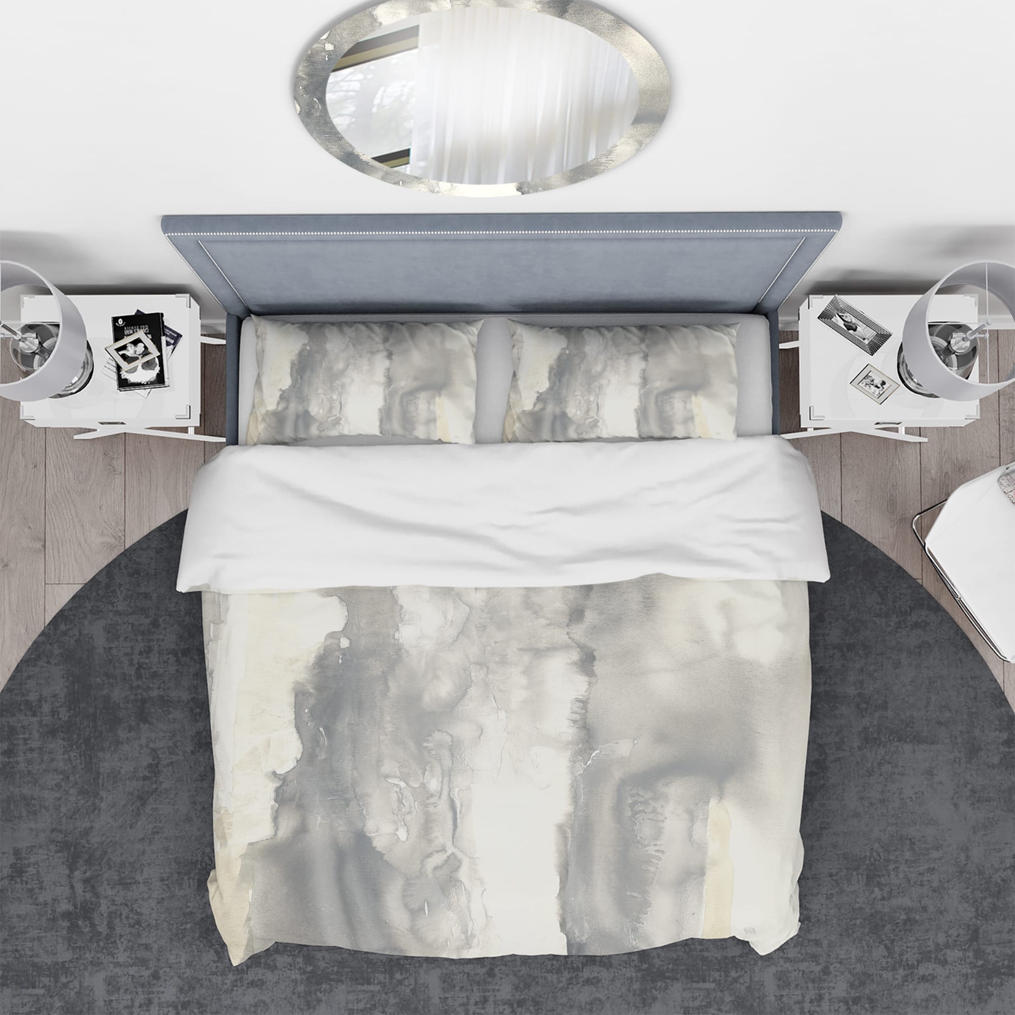Designart 'Gold Glamour Direction I' Geometric Bedding Set