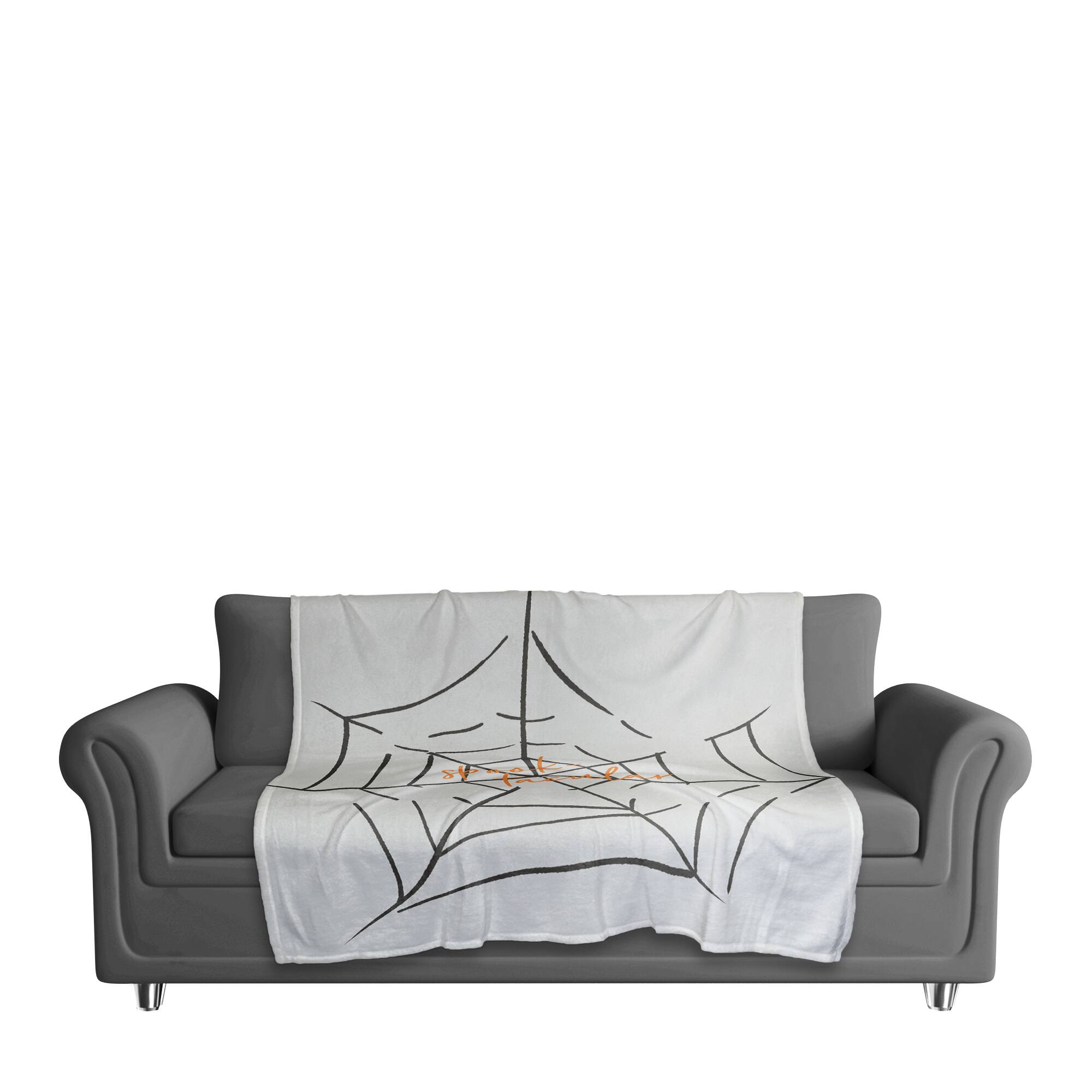 Spooktacular Web Fleece Throw