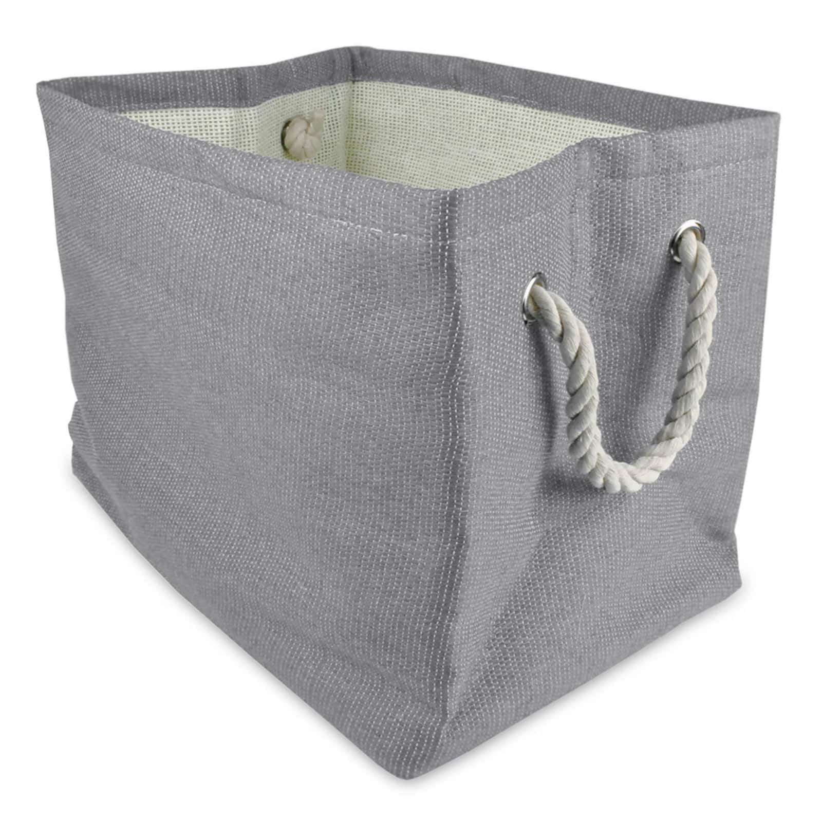DII® 10" Solid Gray Rectangle Paper Basket