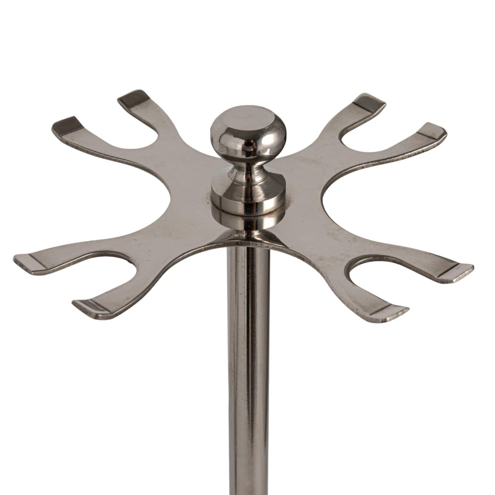 Hello Honey 5-Piece Stainless Steel and Mango Wood Bar Tools with Stand, Nickel Finish and Natural