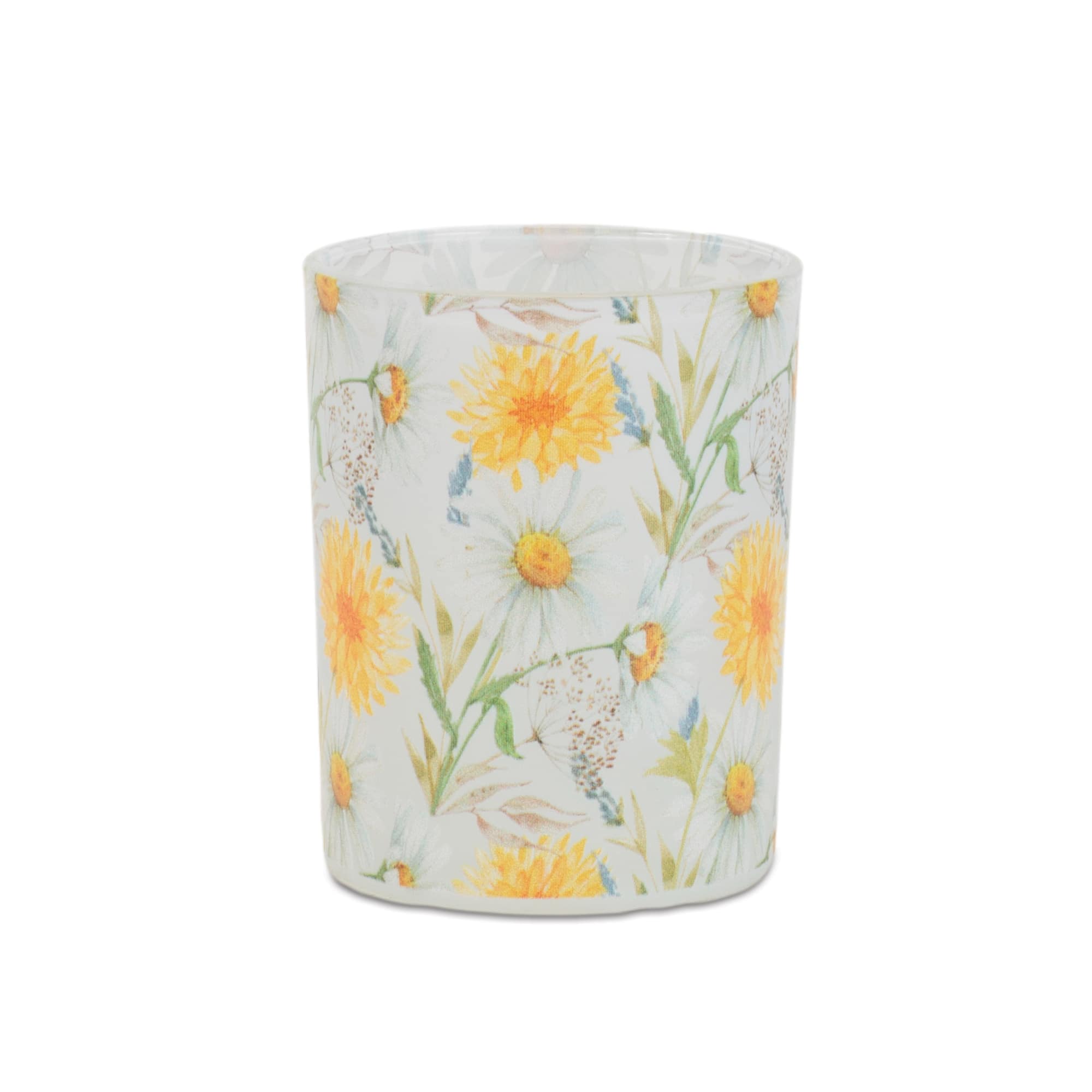 Floral Print Votive & Pillar Candle Holder Set