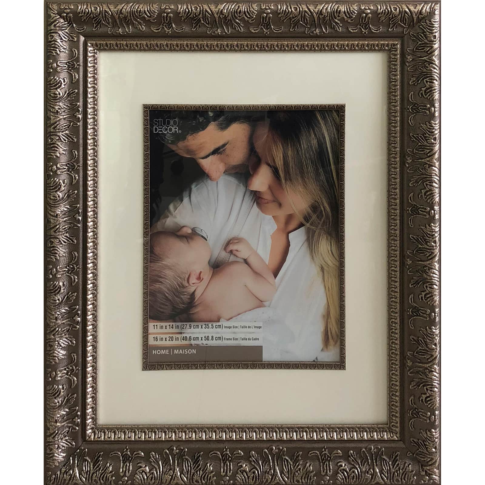 Home Silver Floral Frame with Mat by Studio Décor®