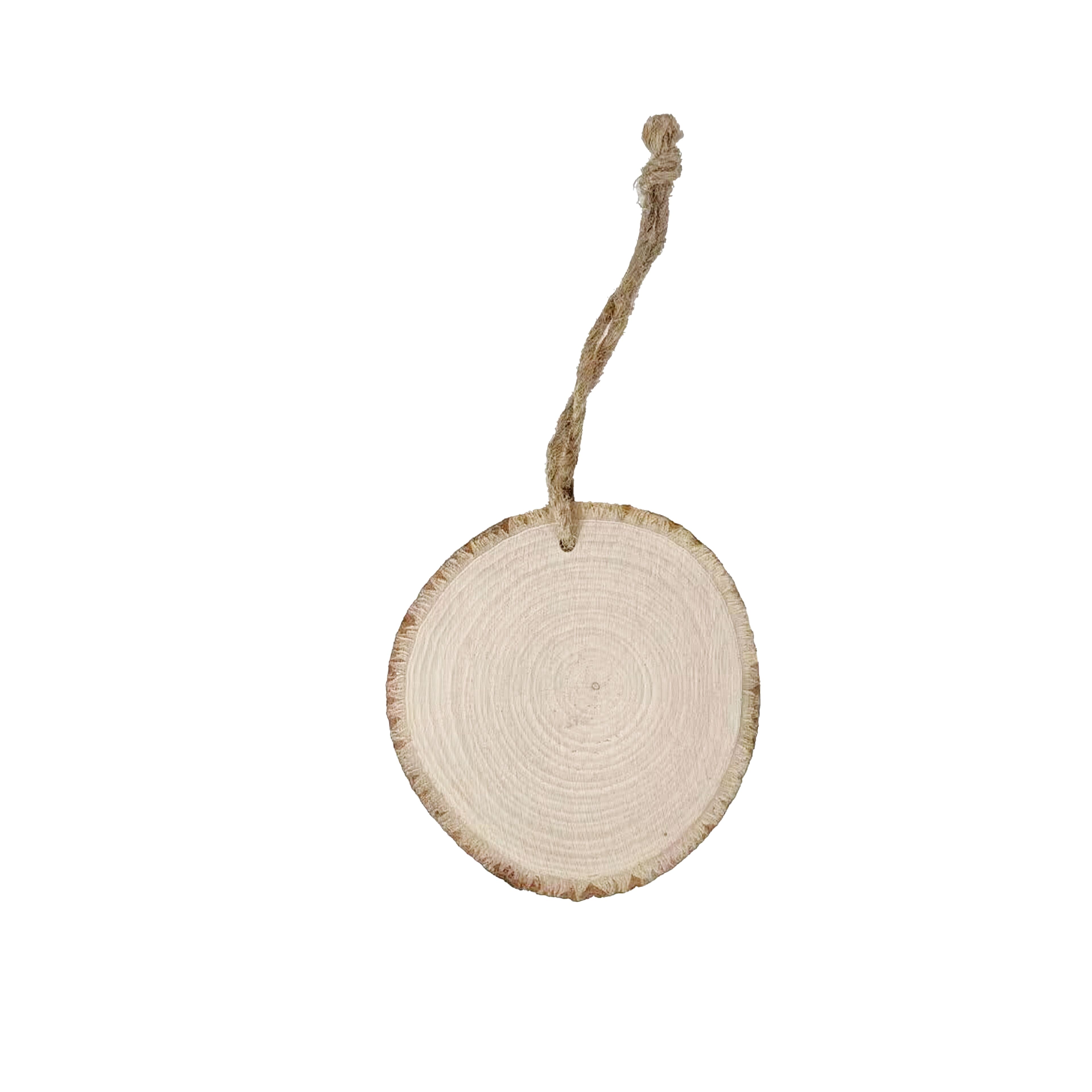 5 Pack 4" Natural Round DIY Basswood Ornaments by Make Market®