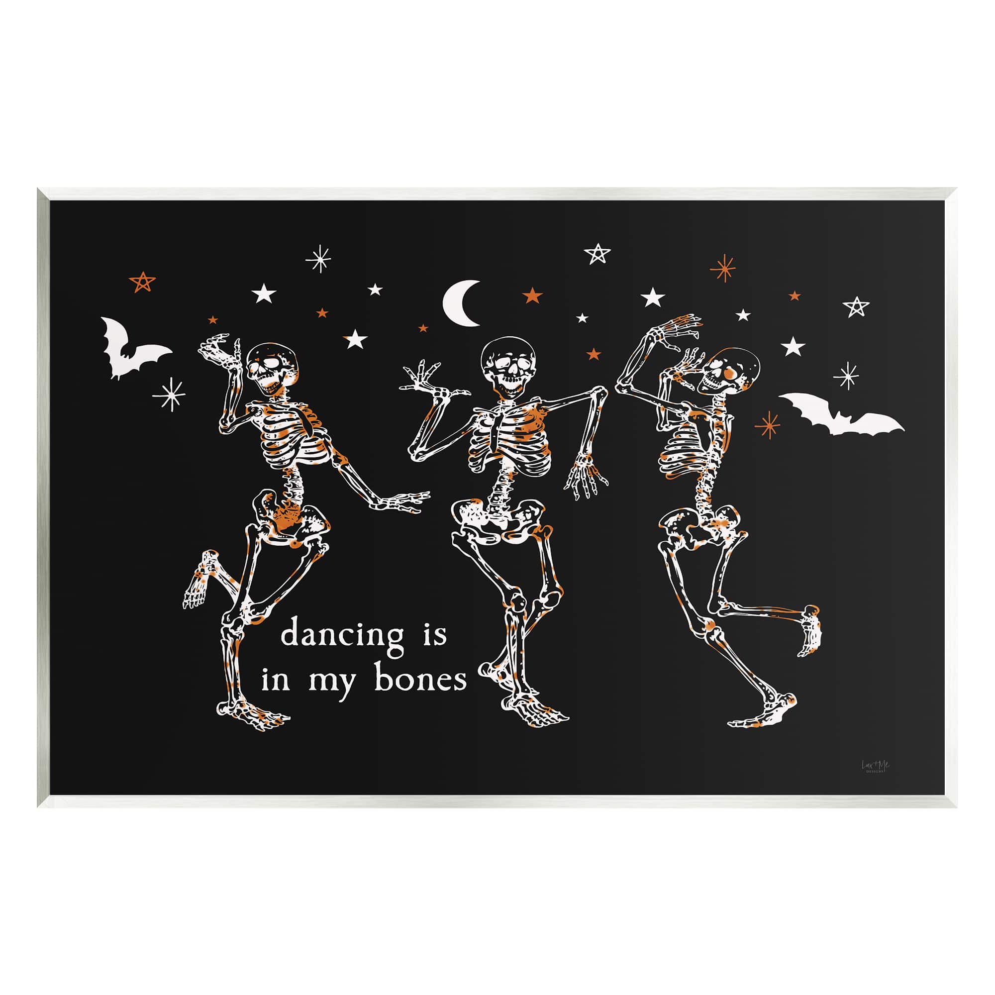 Stupell Industries Dancing In My Bones Skeletons Wall Plaque Art