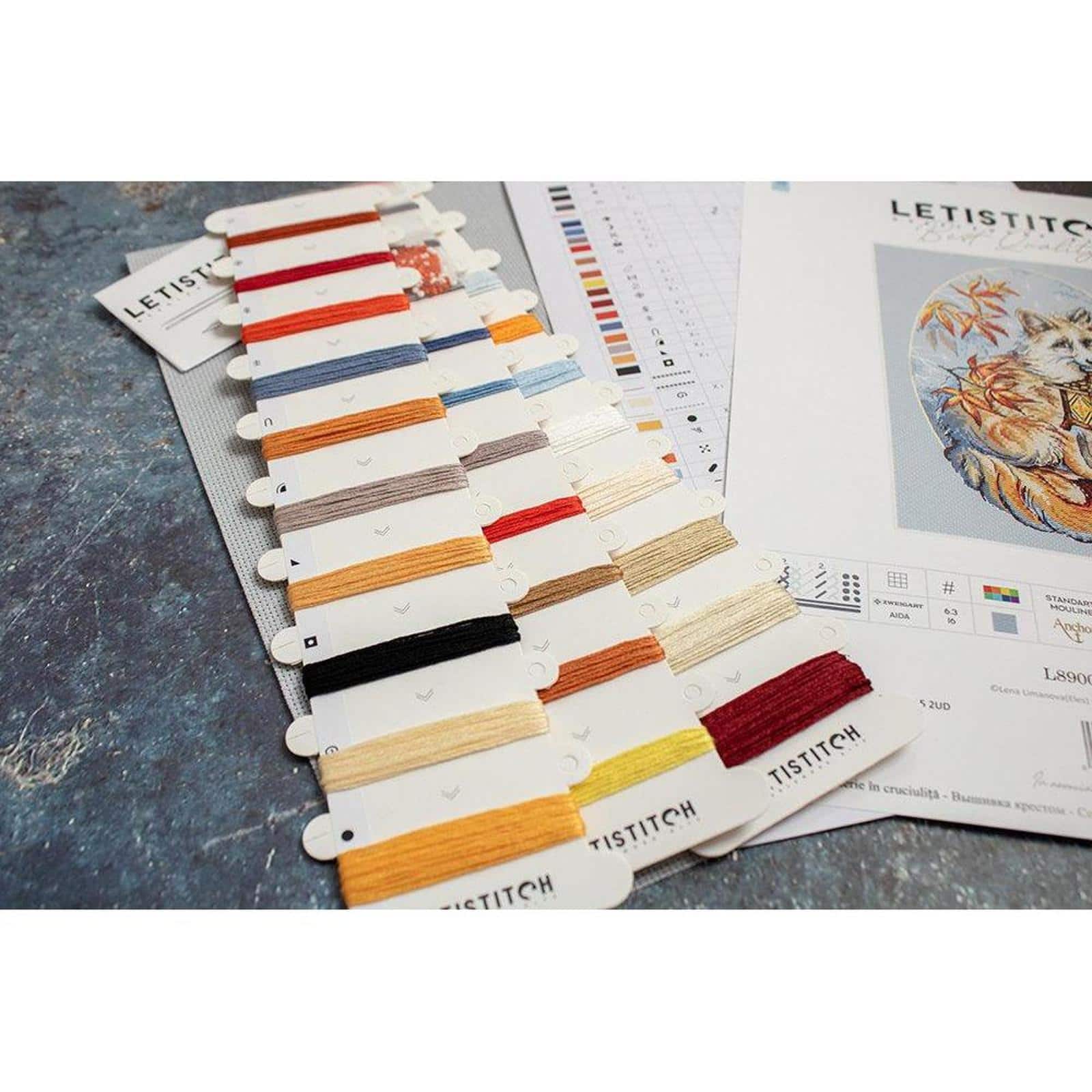 LetiStitch Kitsune Counted Cross Stitch Kit