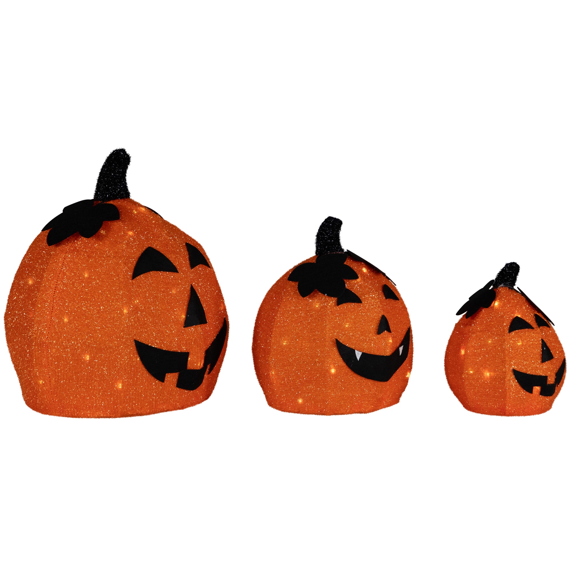 LED Lighted Jack O' Lantern Outdoor Halloween Decoration Set