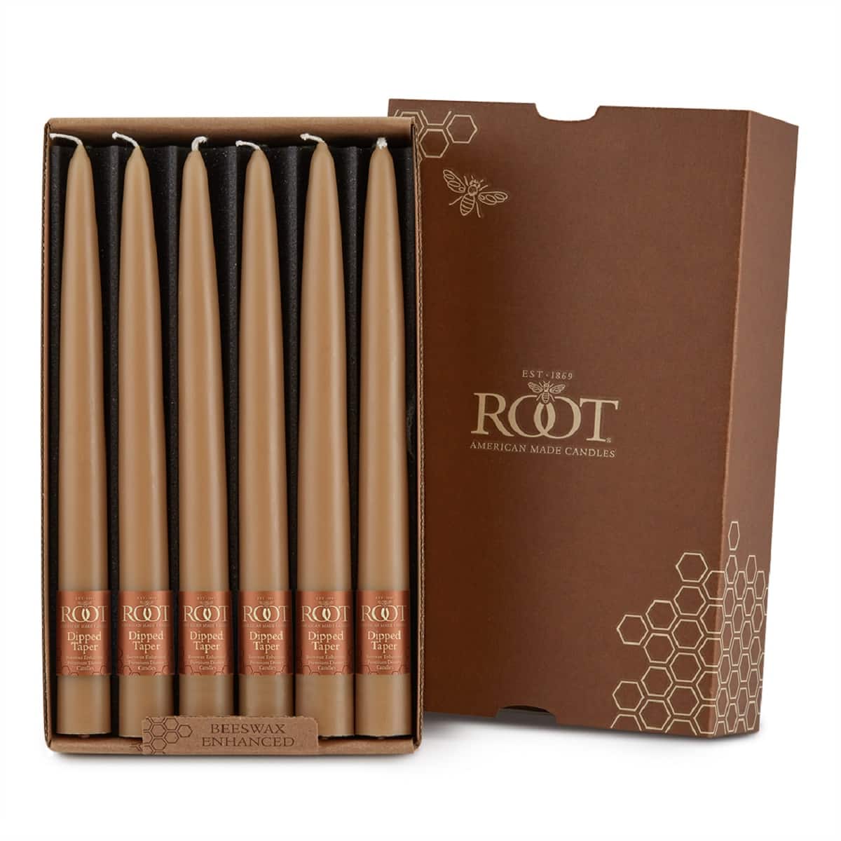 Root Candles 9" Dipped Taper Dinner Candles