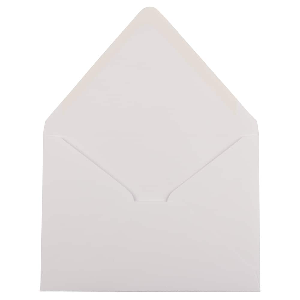 JAM Paper White A7 Invitation Envelopes with Euro Flap, 50ct.