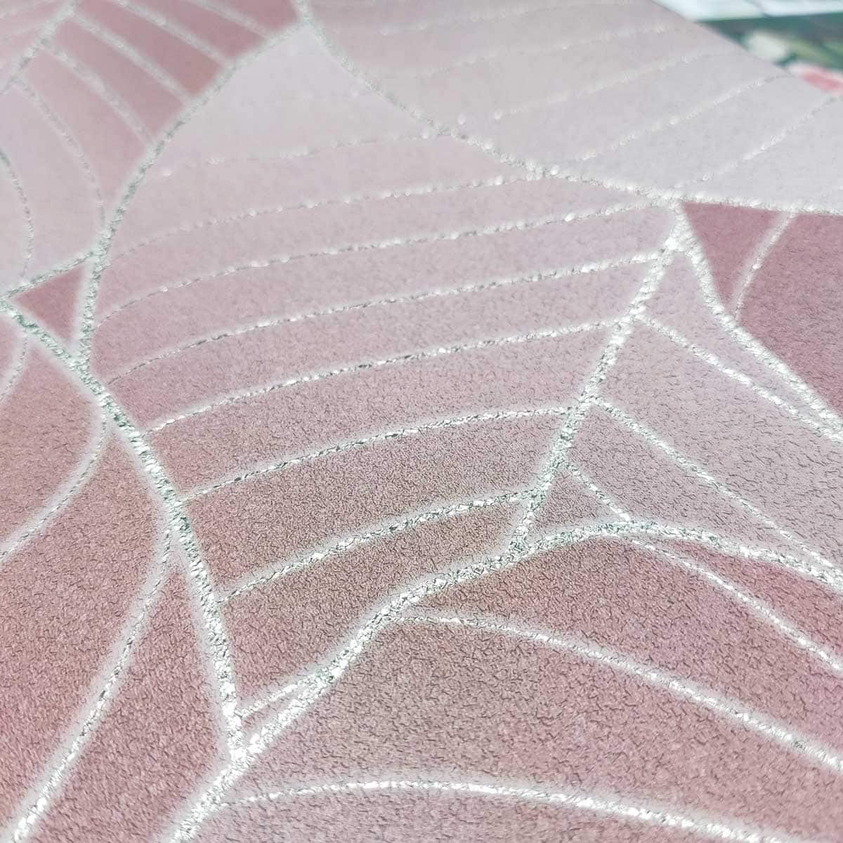 Designs Direct Graphic Leaves with Foil Accents Wallpaper