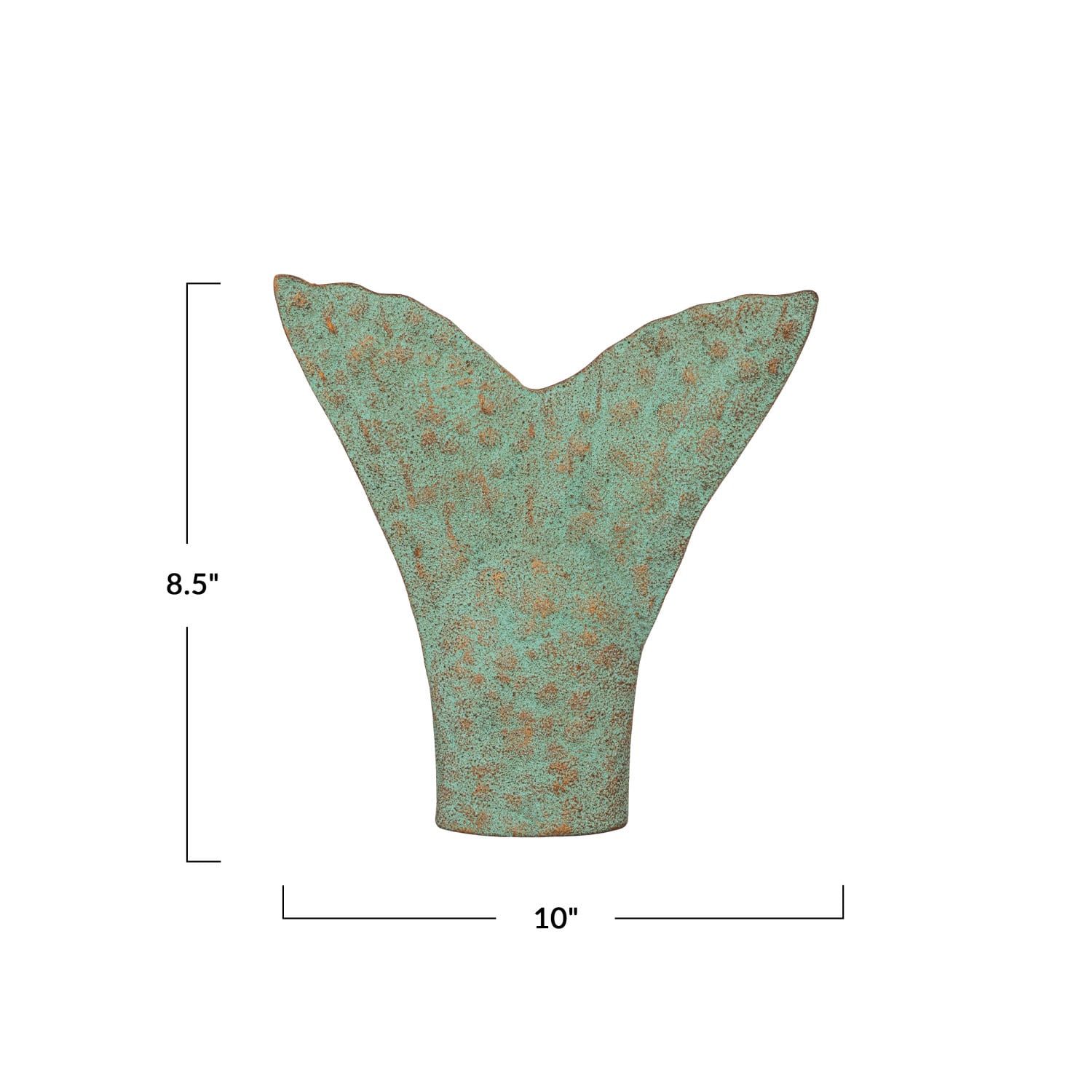 Hello Honey® 10" Distressed Aqua Trout Tail Metal Wall Décor