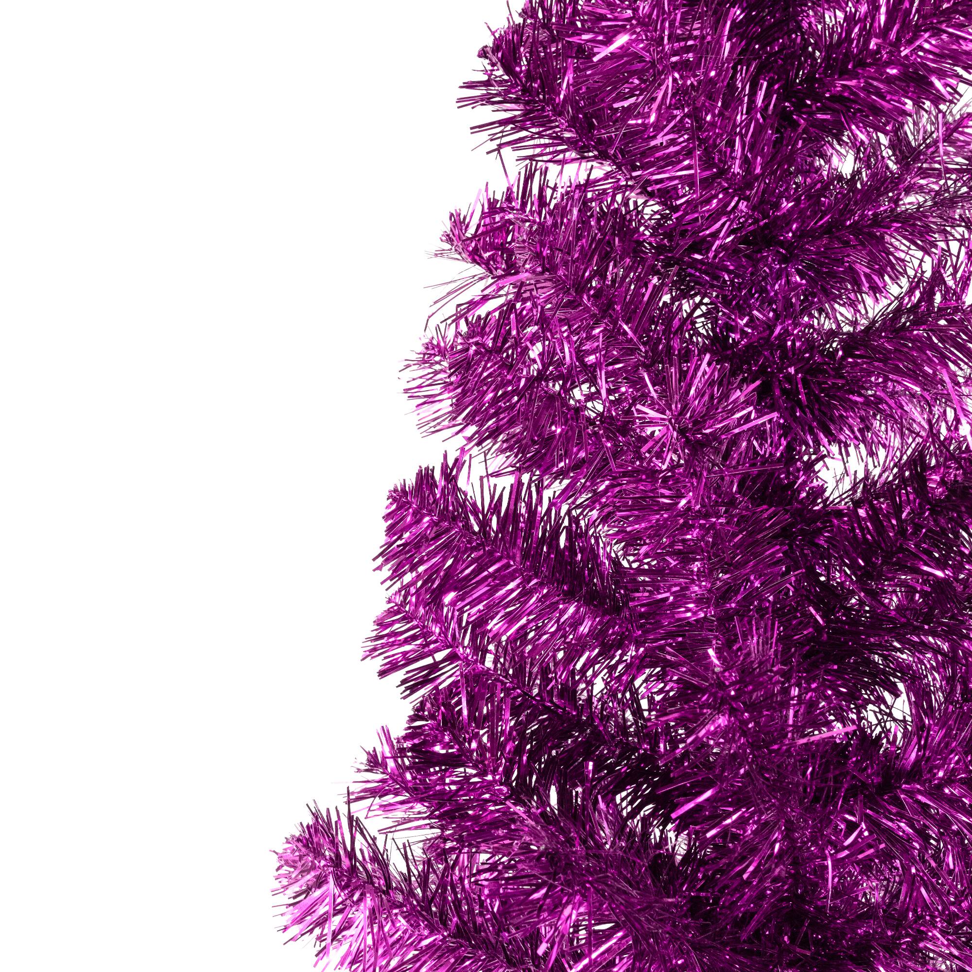 2ft. Unlit Purple Tinsel Artificial Christmas Tree