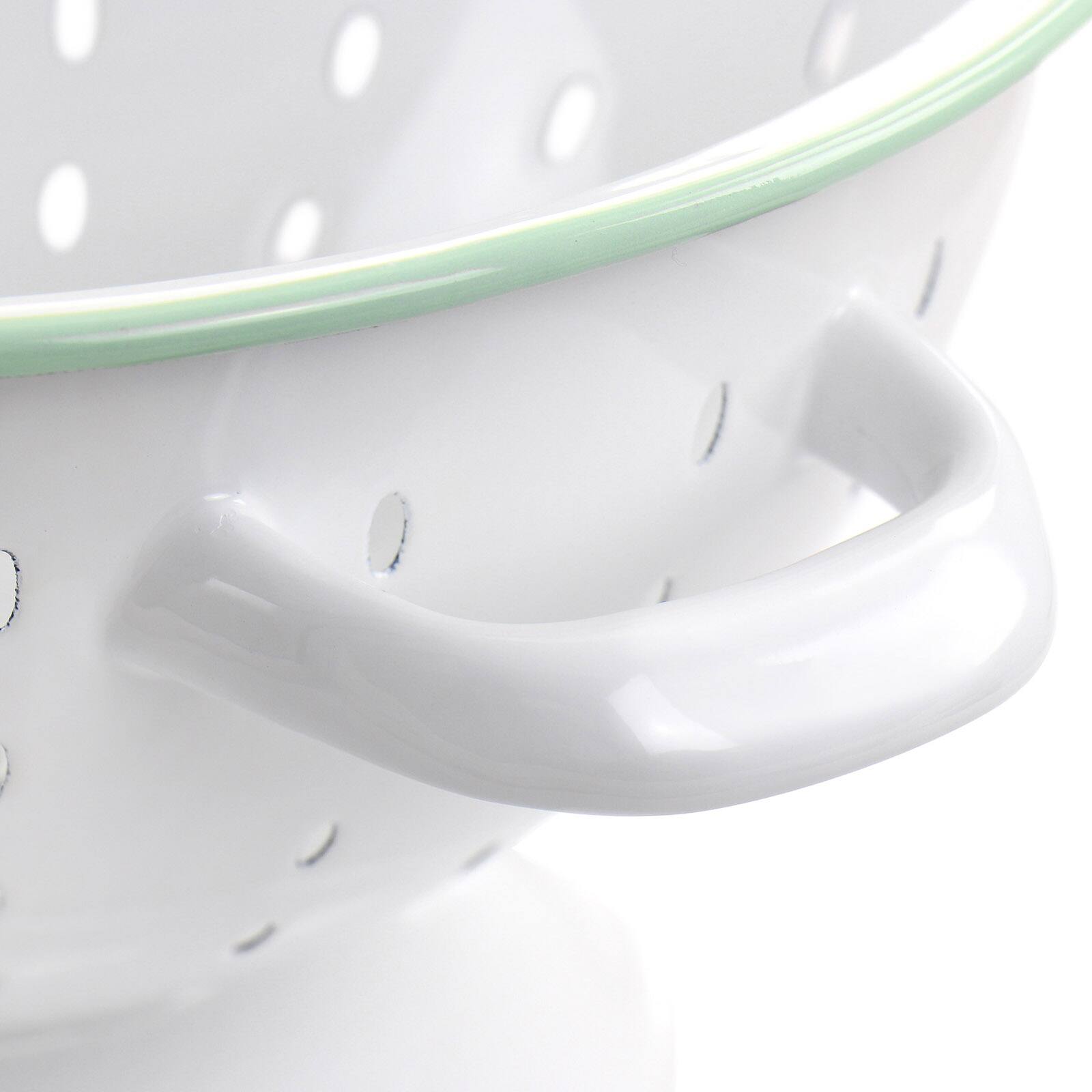 Martha Stewart 5qt. White Enamel on Steel Colander
