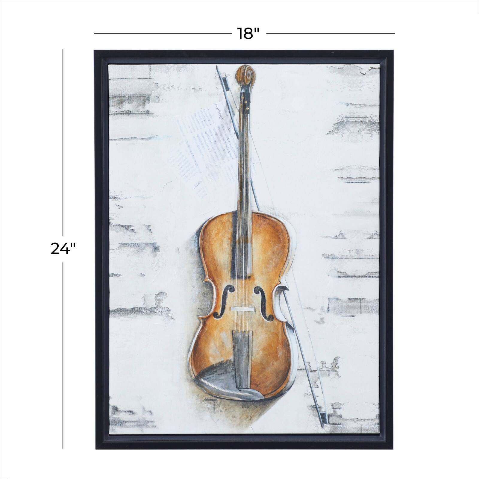 Brown Polystone Traditional Framed Wall Art, 24" x 18"