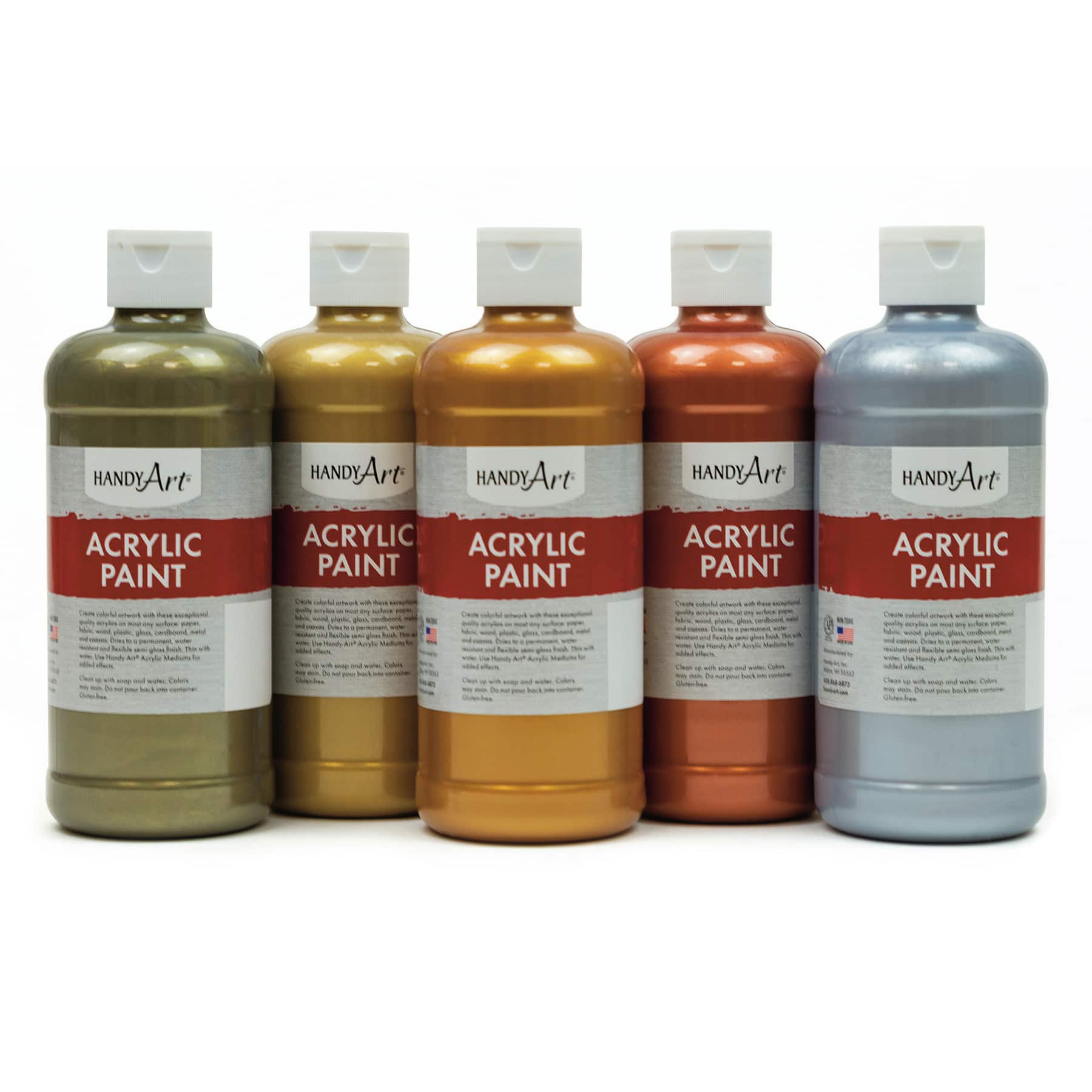 Handy Art® 16oz. Metallic Acrylic Paint Set