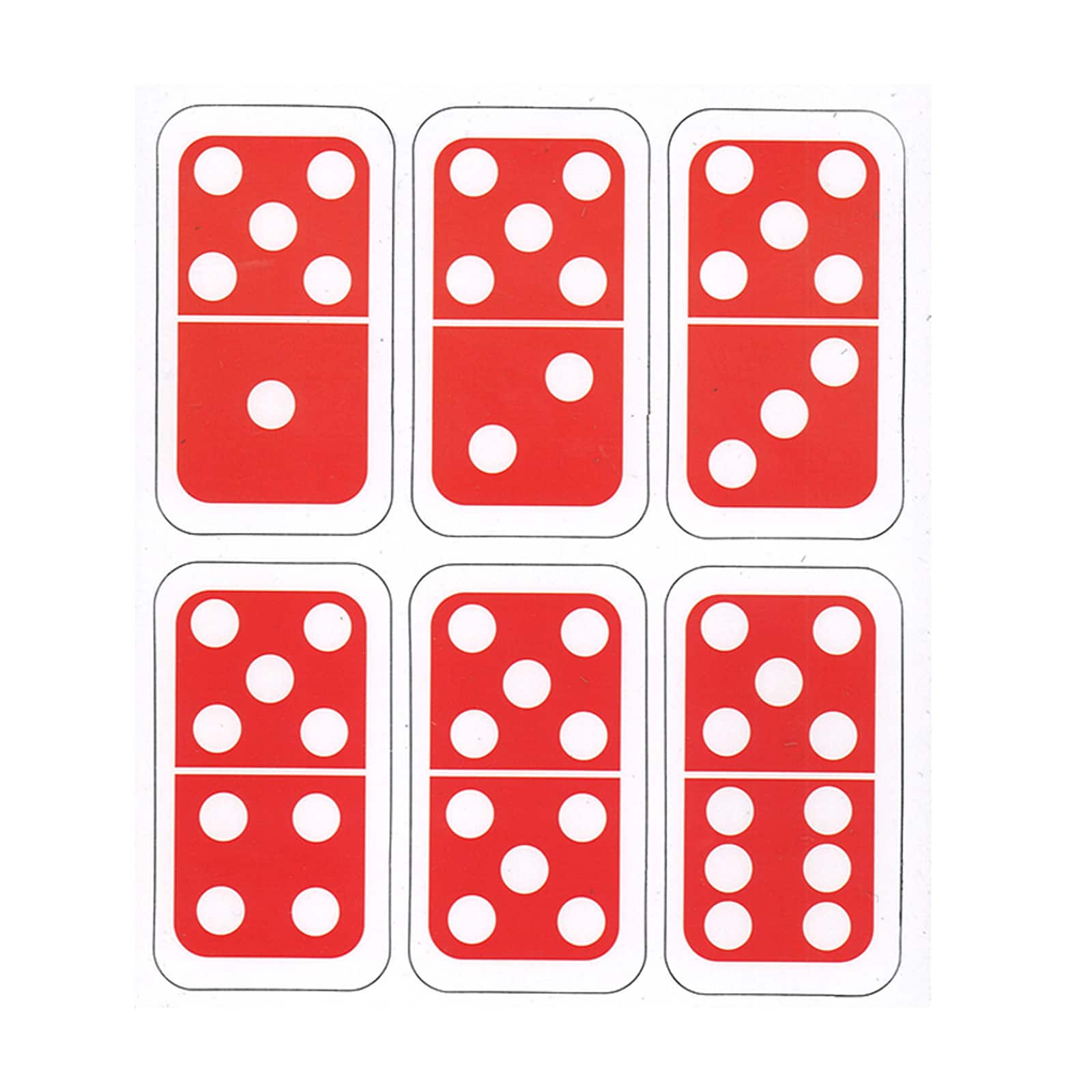 Ashley Productions® 5" x 15" Die-Cut Magnetic Dominoes, 2 Pack
