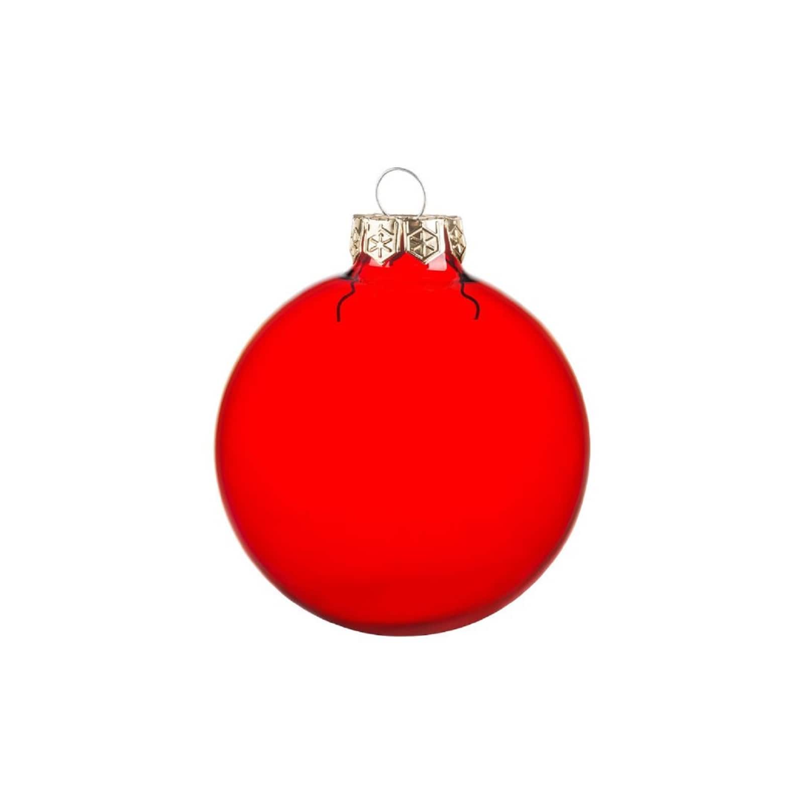 Whitehurst 6" Clear Glass Christmas Ornaments