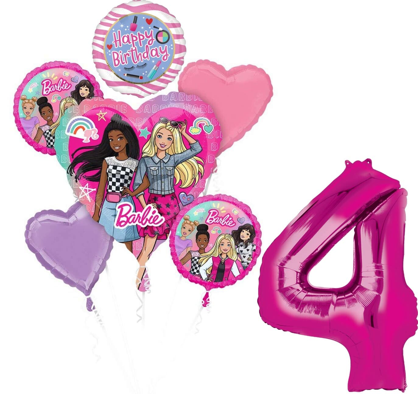 Barbie™ Birthday 7-Piece Foil Balloon Bouquet