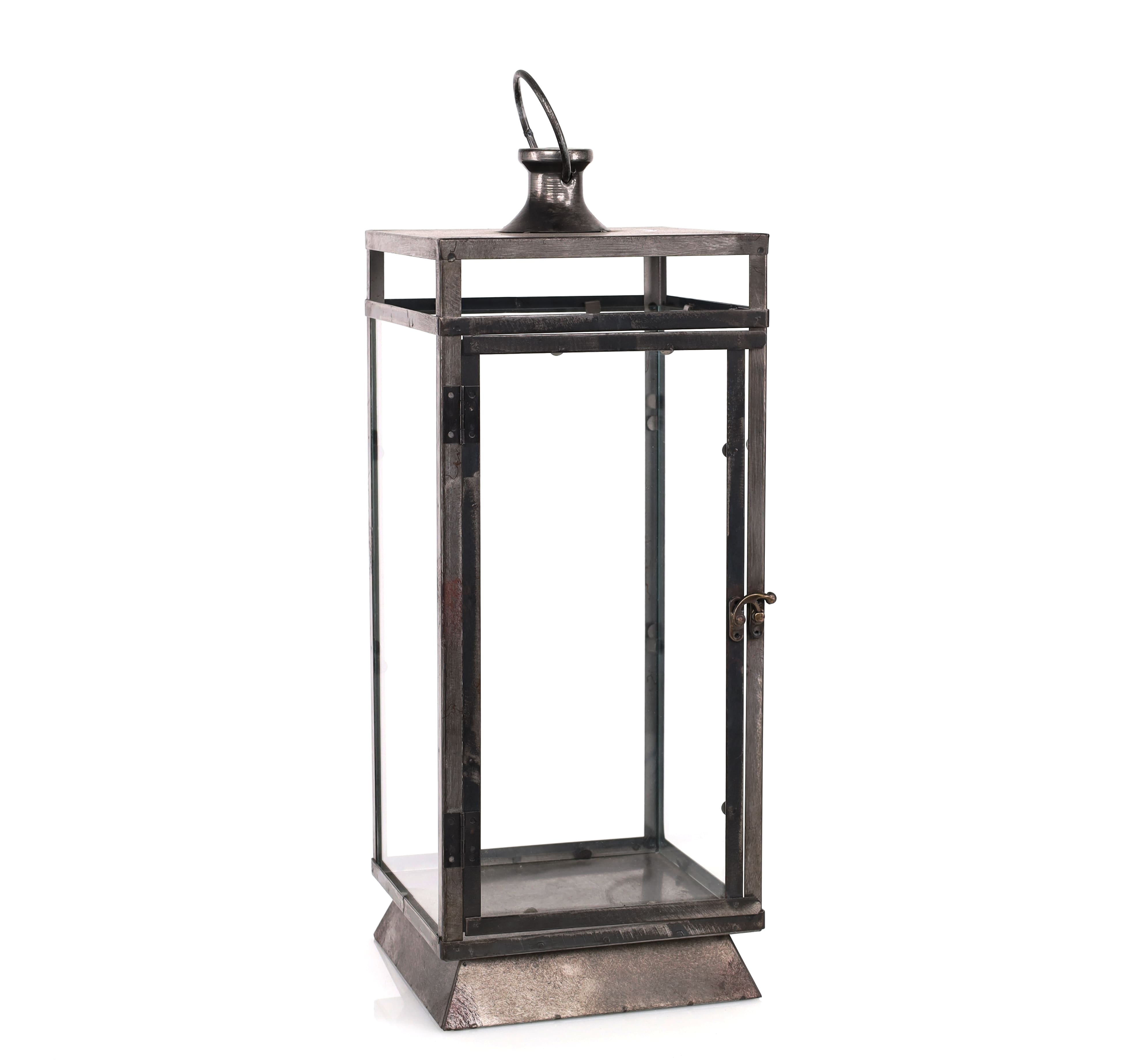 21.5" Black Metal Lantern
