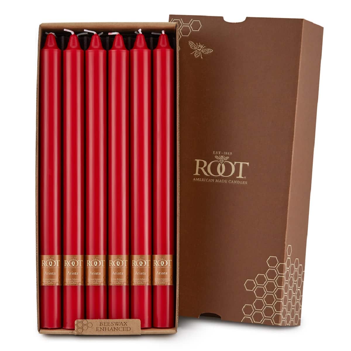 Root Candles Arista™ 12" Smooth Taper Candles