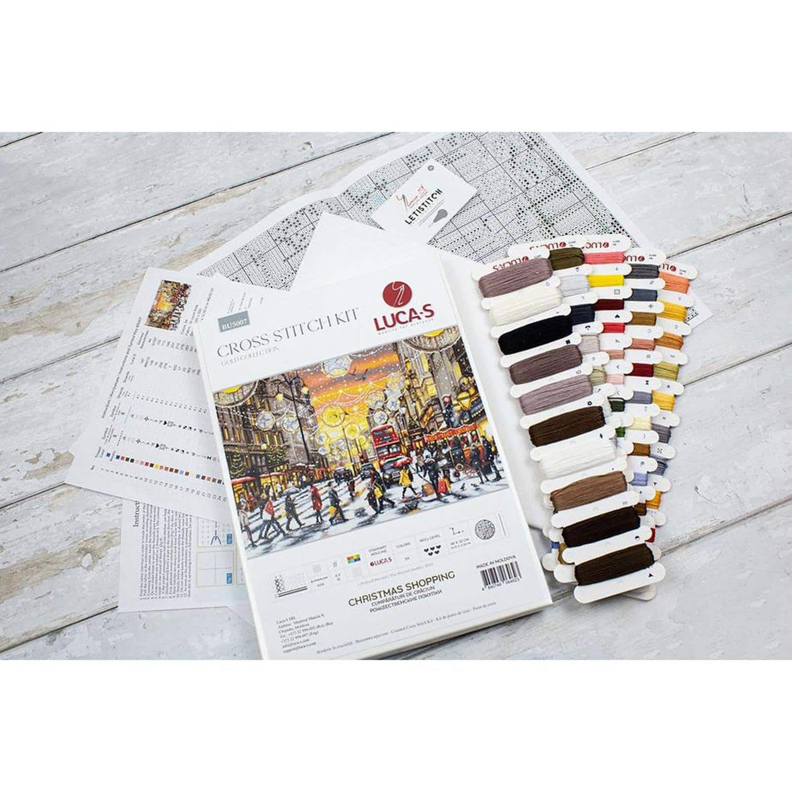 Luca-S Christmas Shopping Counted Cross Stitch Kit