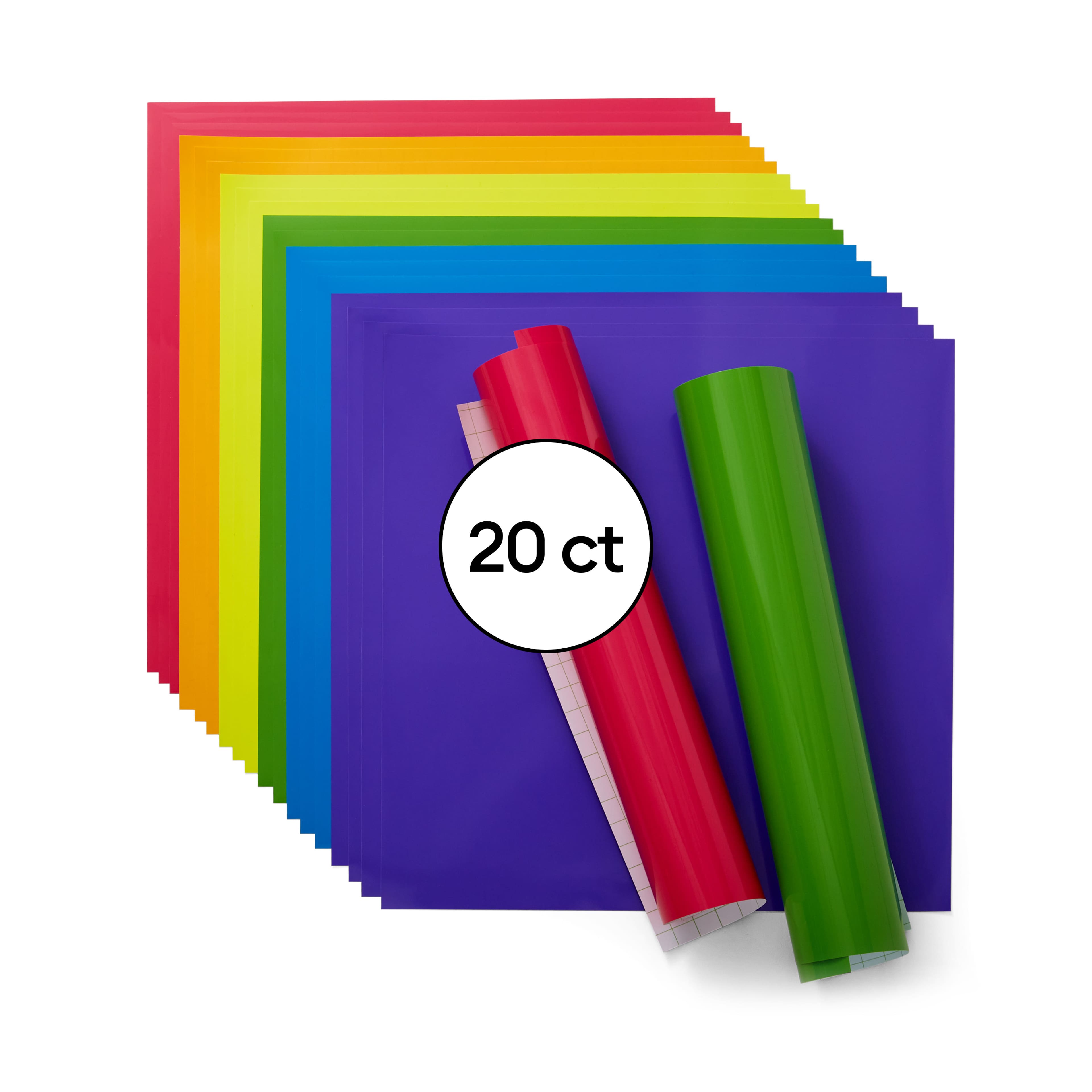 Cricut® Permanent Vinyl, Bright Rainbow Sampler