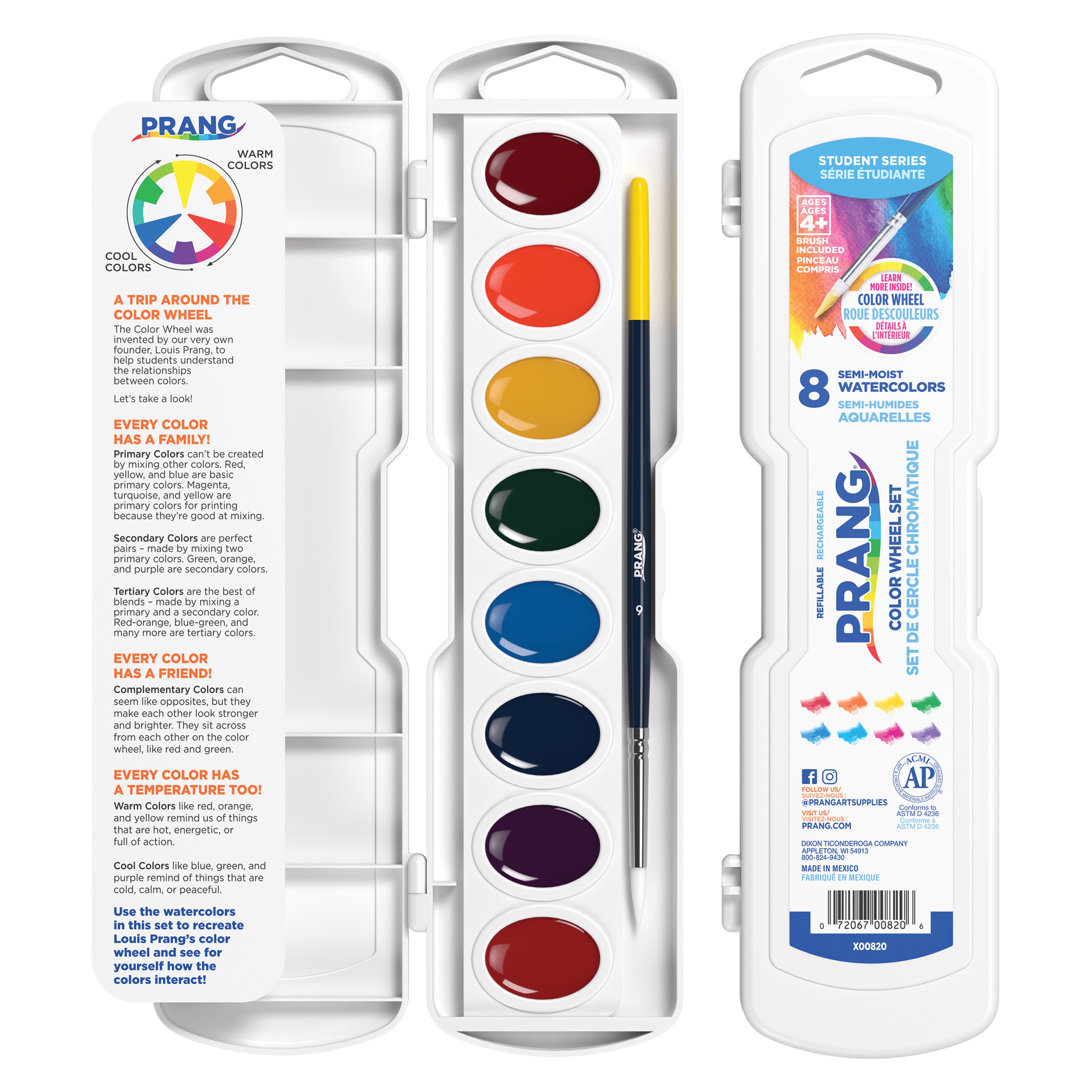 Prang® Student Series Color Wheel Watercolor Set