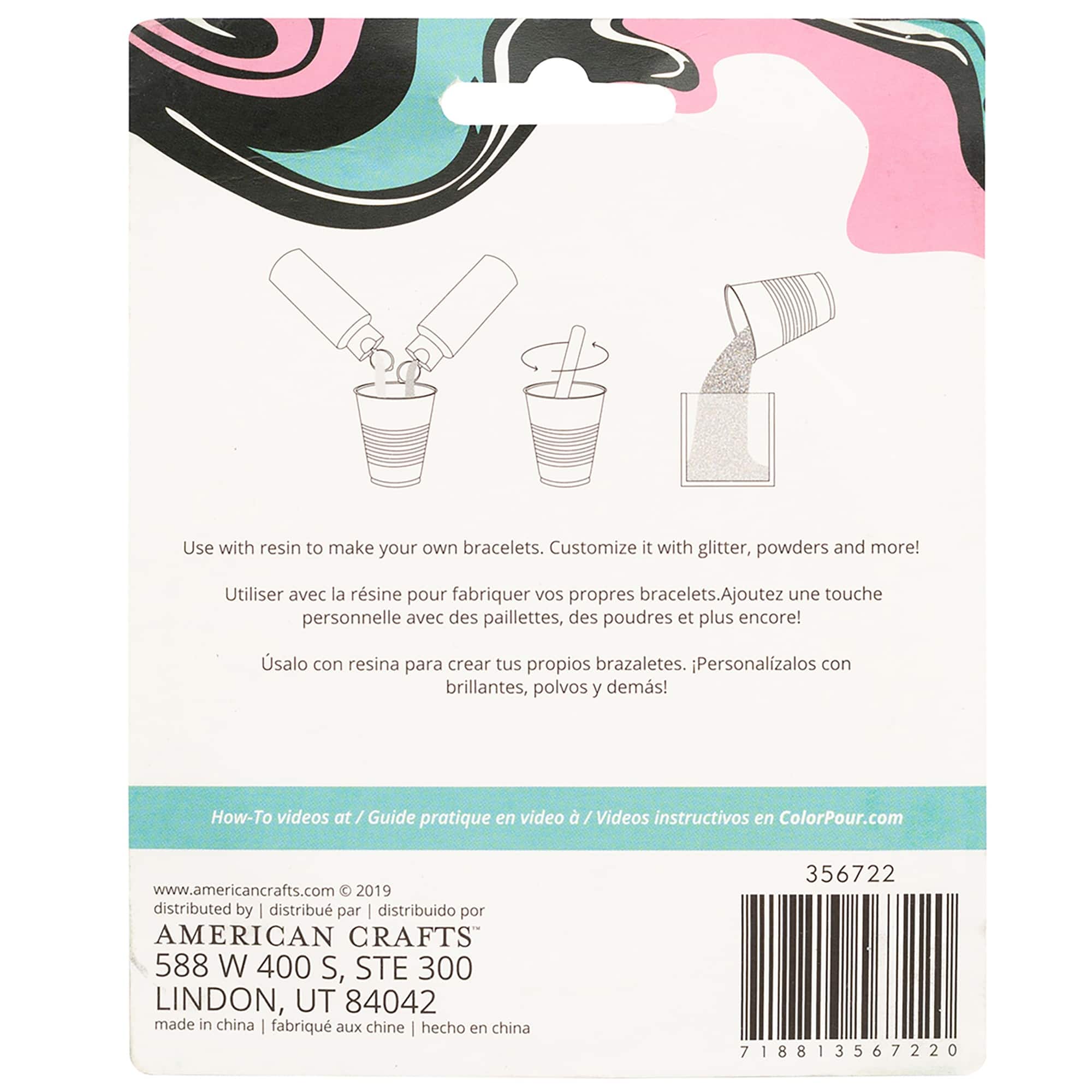 Color Pour Resin 3.25" Mold-Facet Bangle Bracelet