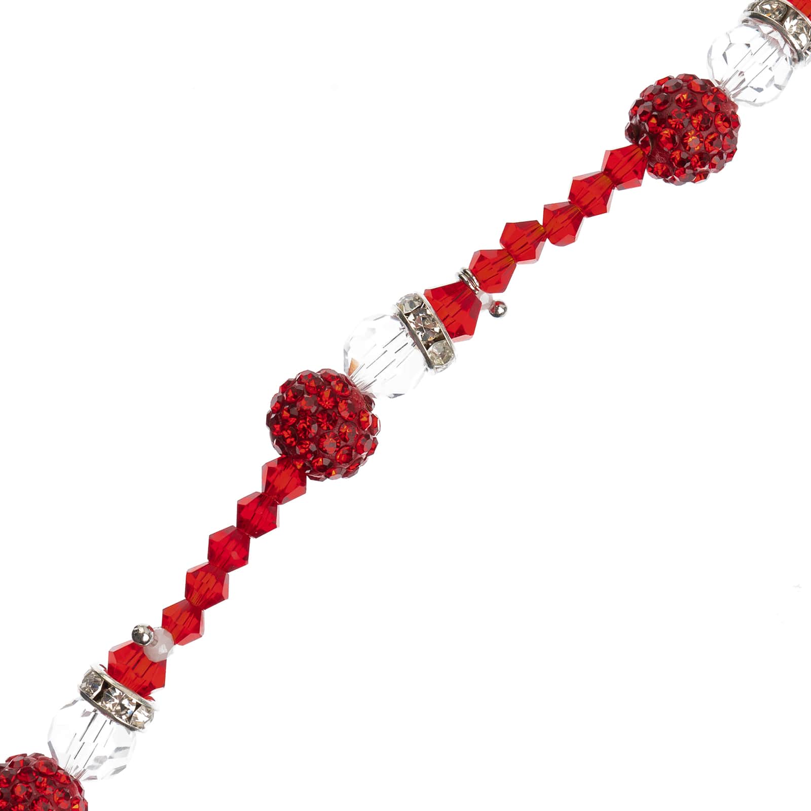 Crystal Lane DIY Holiday Christmas 7" Designer Glass & Clay Bead Strand