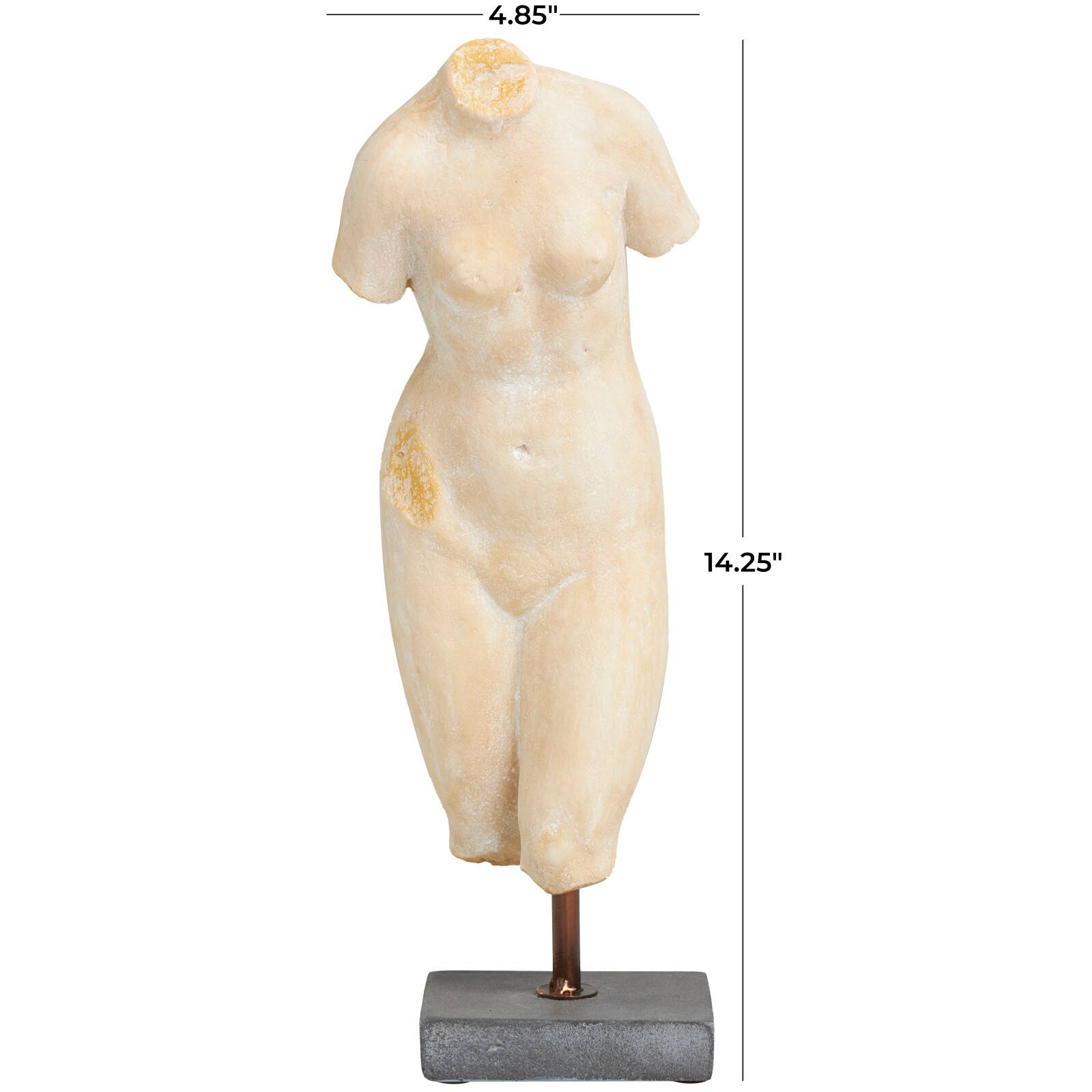 14.25" Half Body Decorative Sculpture