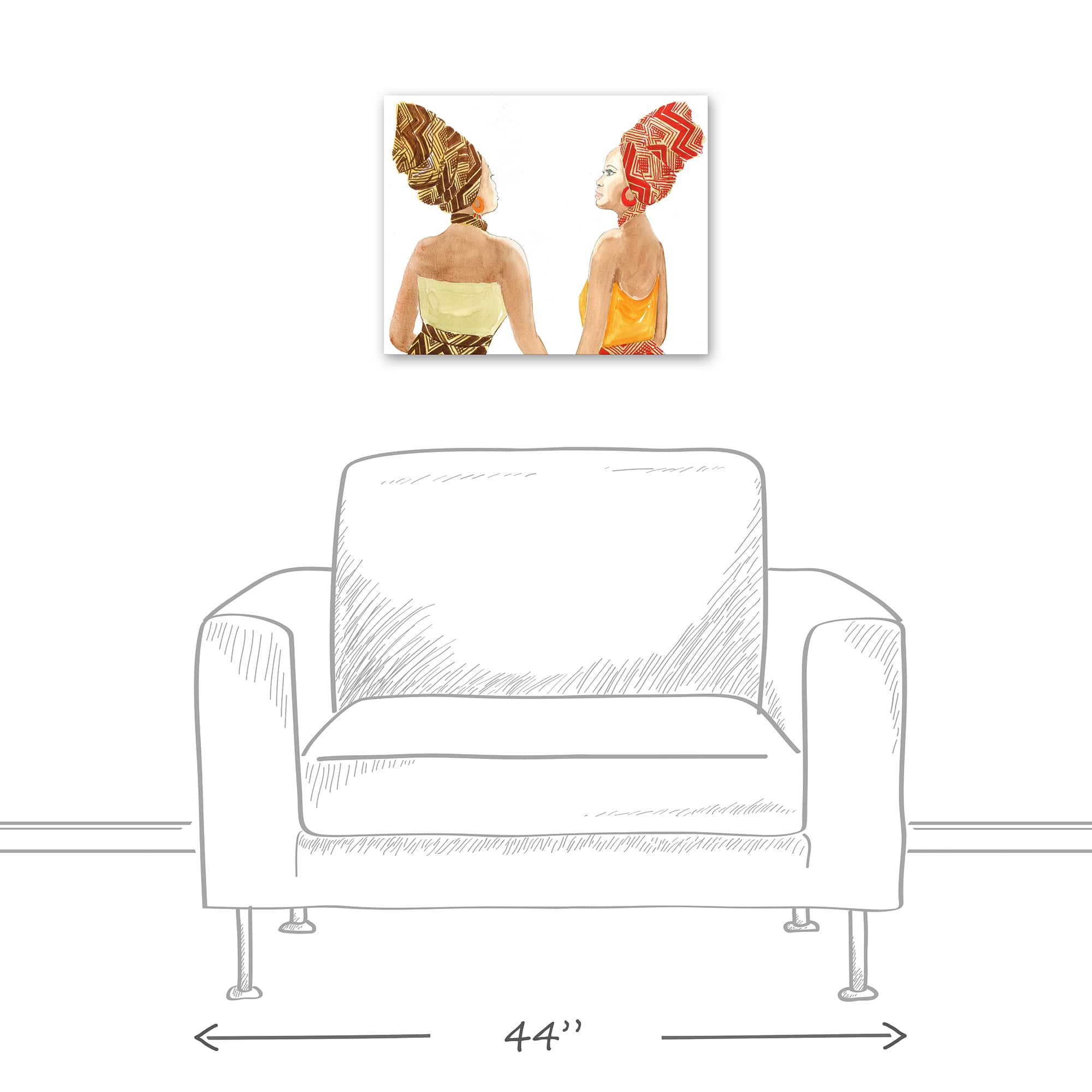 Women In Conversation 20" x 16" Canvas Wall Art