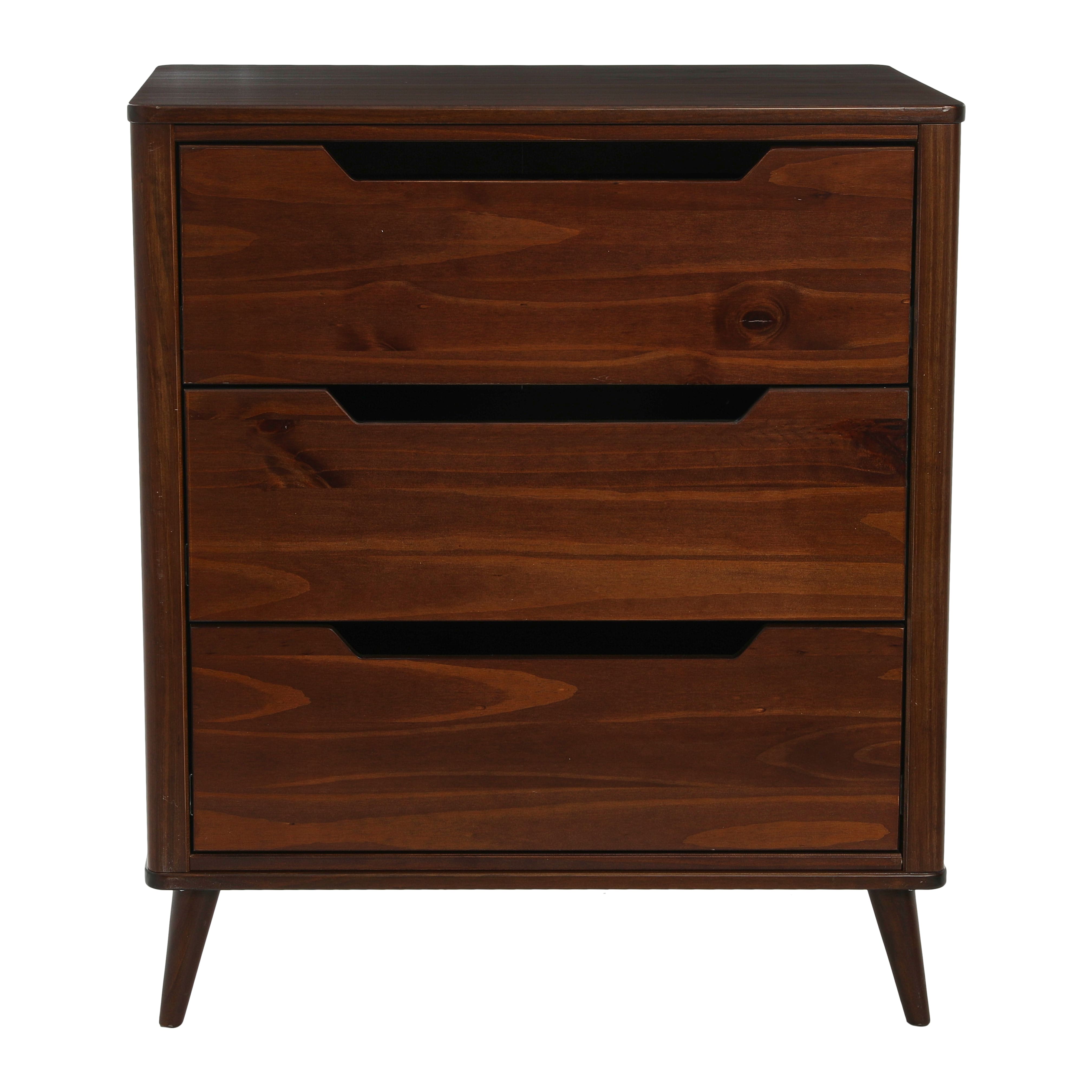 Hello Honey® 37.5" Yume Mid Century Modern Solid Wood 3-Drawer Dresser Chest