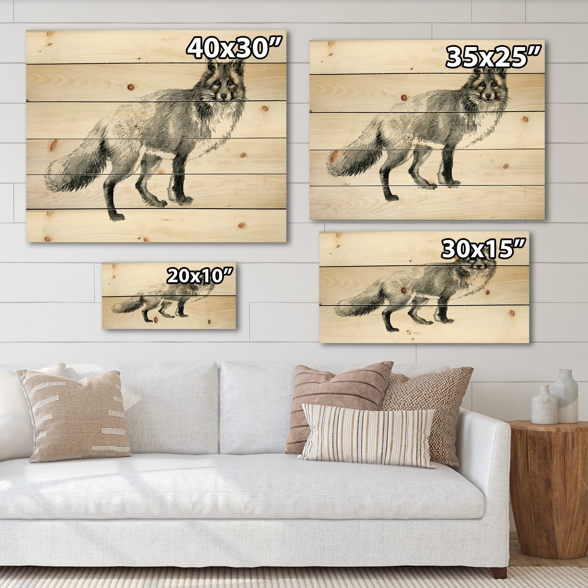 Designart - Monochrome Portrait Fox