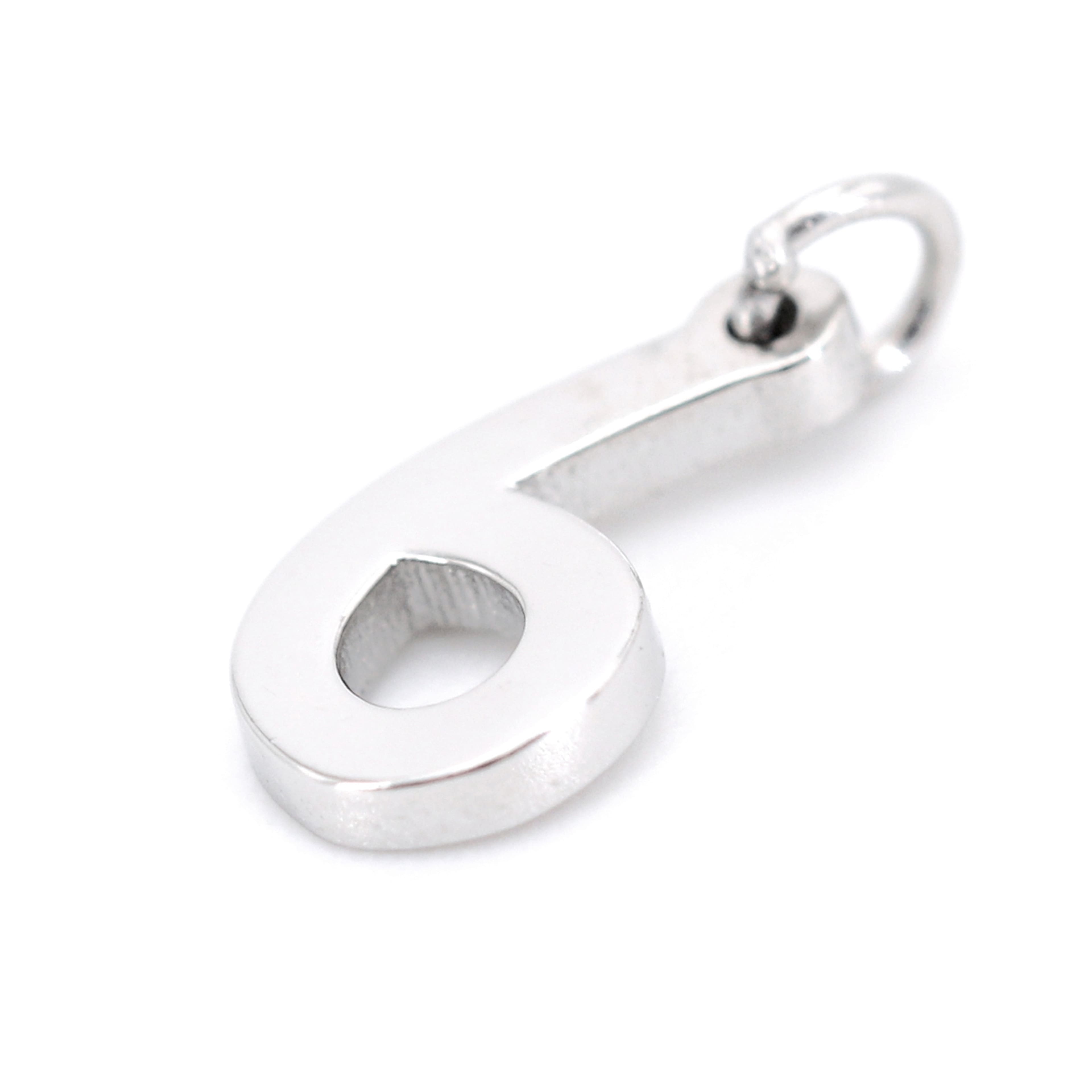 12 Pack: Sterling Silver Number Charm by Bead Landing™
