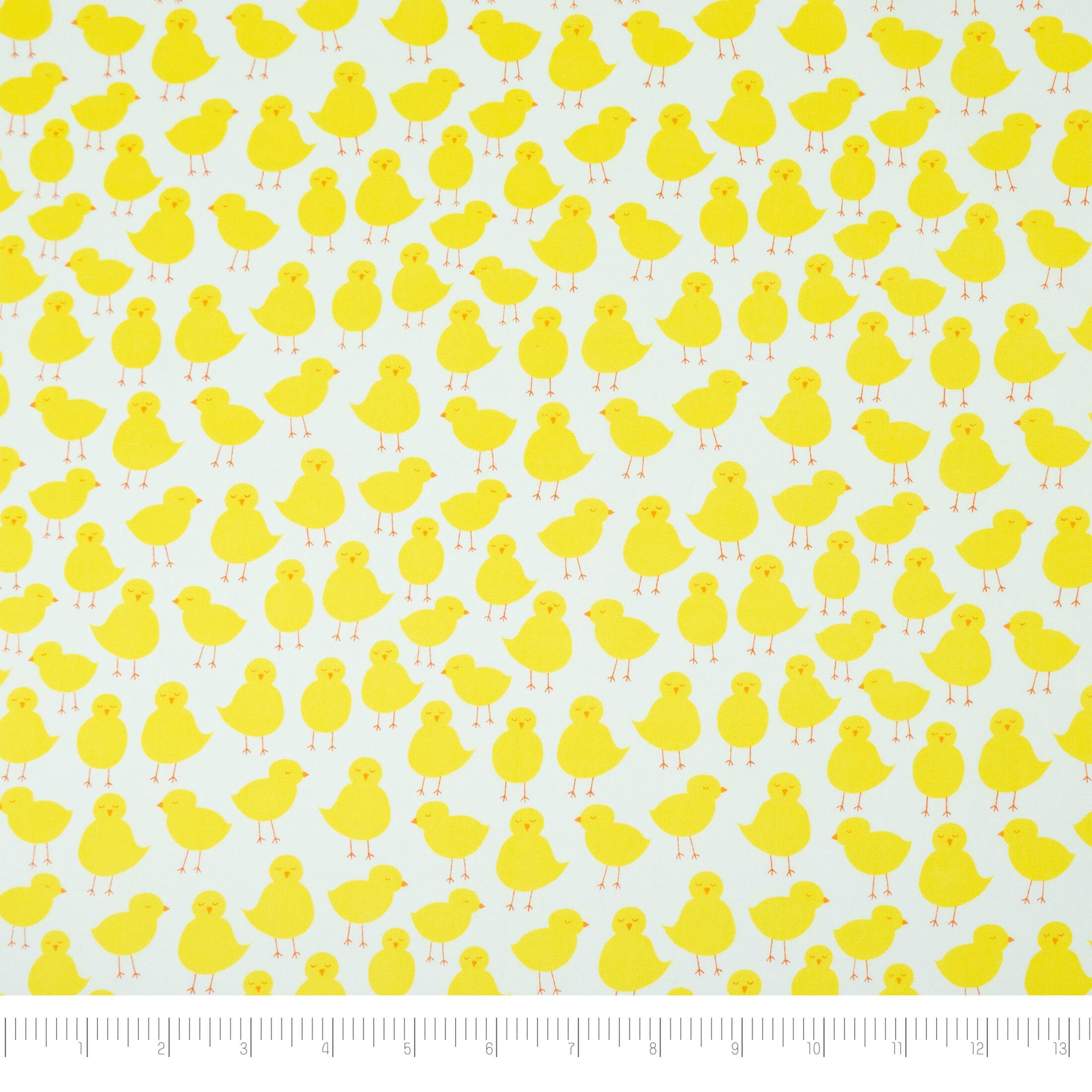 SINGER Cute Chick Print Ringspun Cotton Fabric Fat Quarter