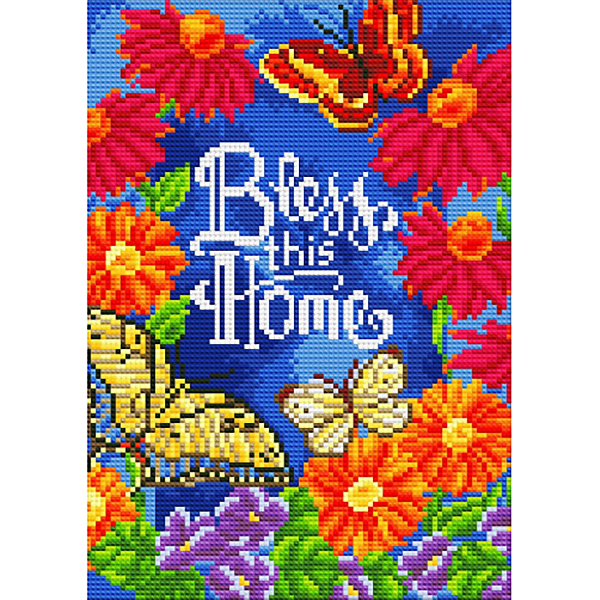 Sparkly Selections Bless This Home Glow in the Dark Diamond Art Kit