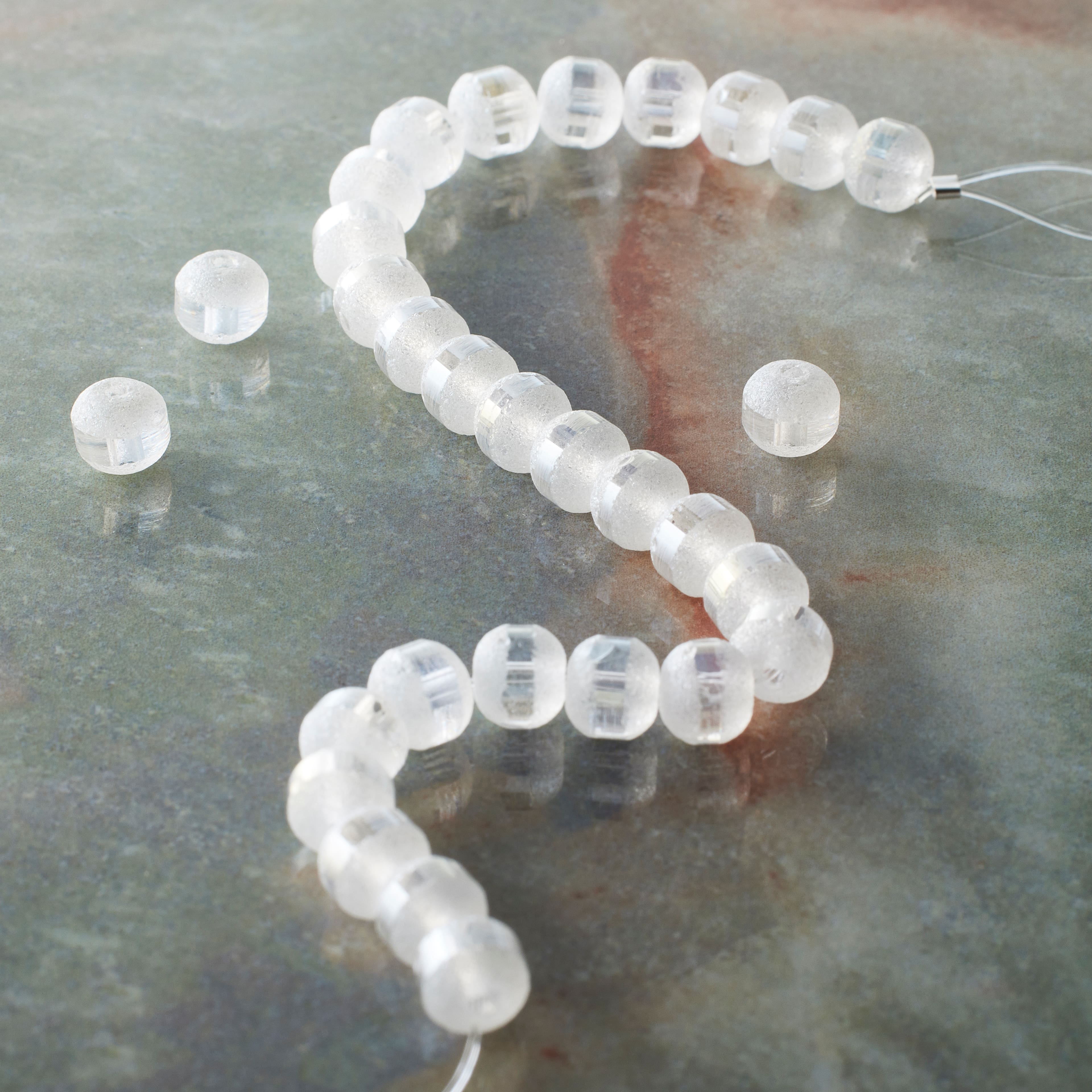 12 Packs: 30 ct. (360 total) White Glass Round Beads, 6mm by Bead Landing™