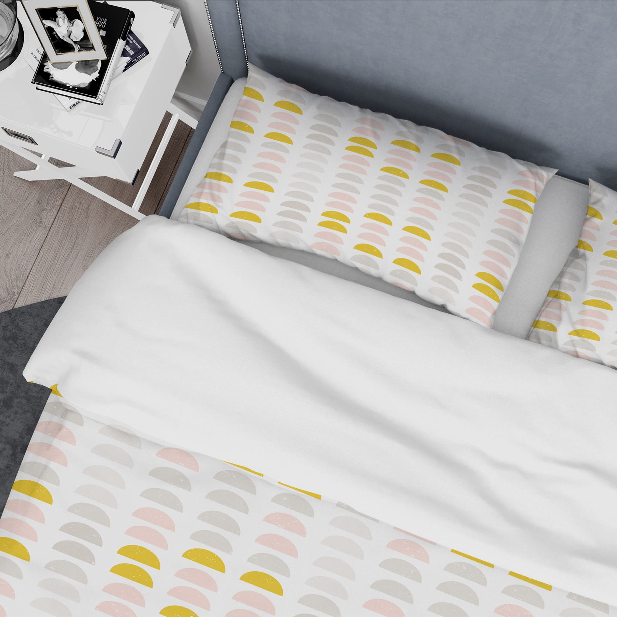 Designart 'Retro Pastel Circular Pattern III' Mid-Century Duvet Cover Set