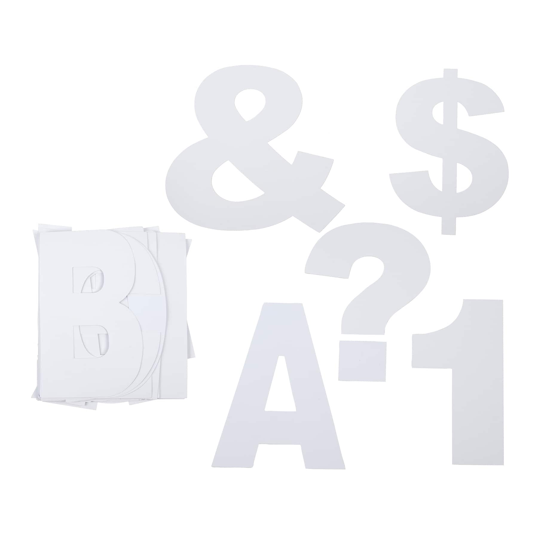 6 Packs: 86 ct. (516 total) 7" White Project Letters, Numbers & Characters by B2C™