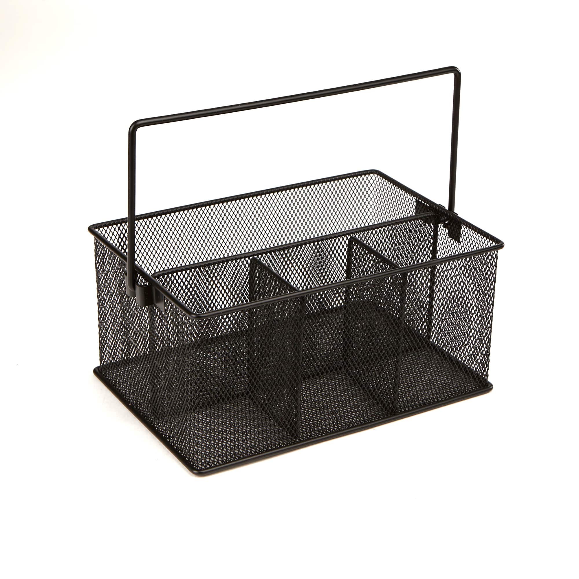 Mind Reader Black Mesh Storage Basket Organizer