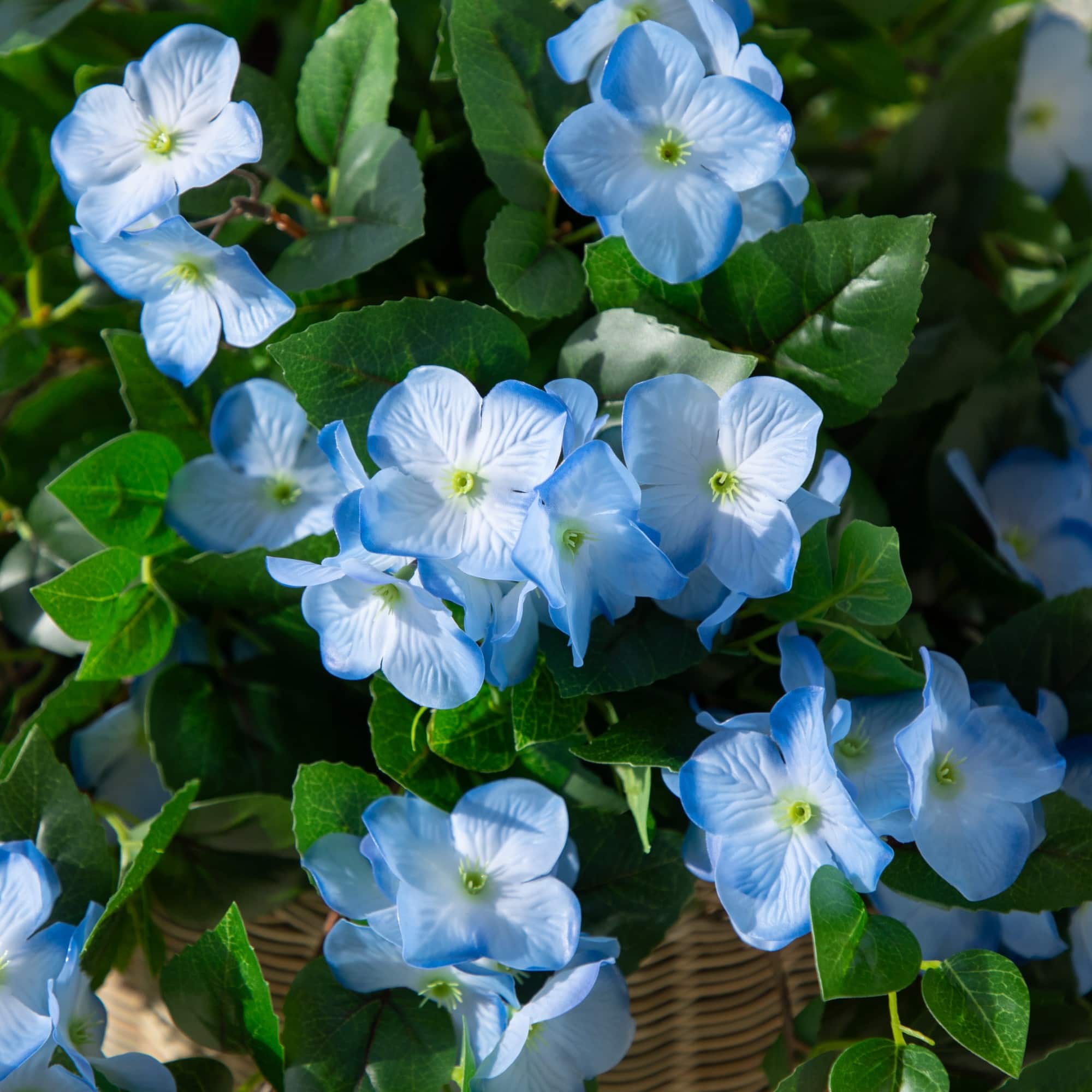 24" UV Resistant Artificial Hydrangea Hanging Plants