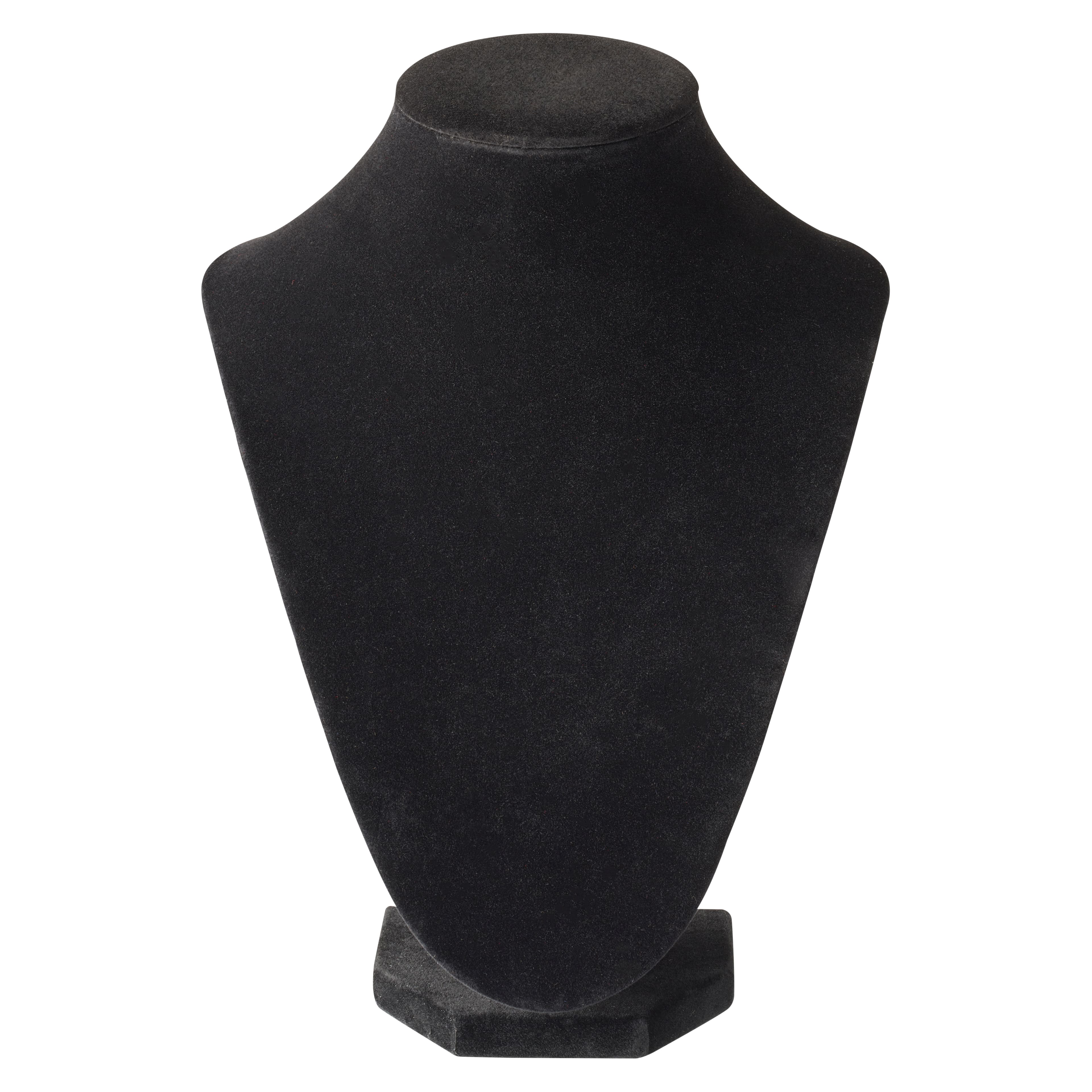 9" Black Velvet 3D Necklace Stand by Bead Landing™