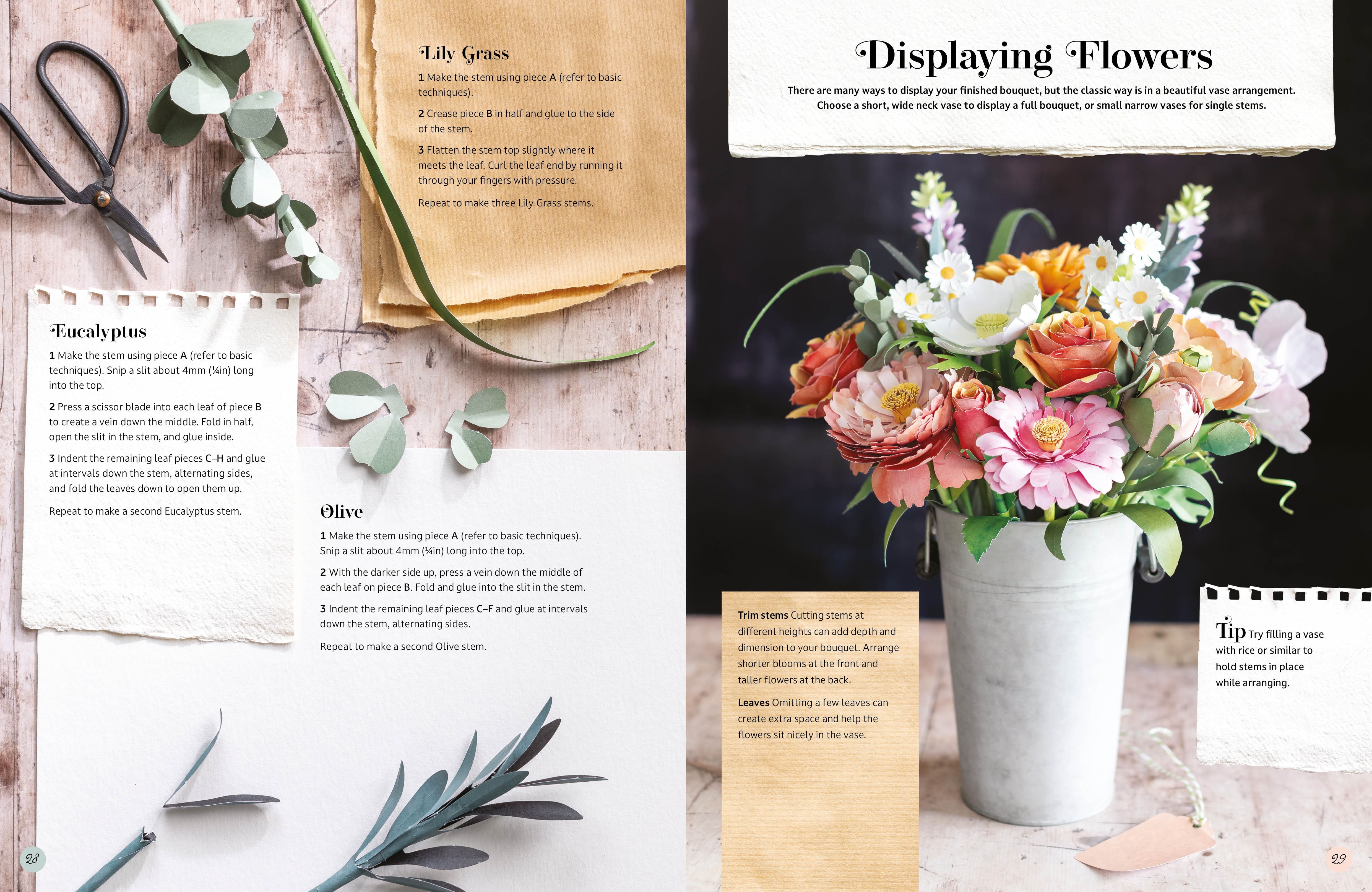 The Bouquet in a Book: Pre-Punched Pages to Press Out & Make