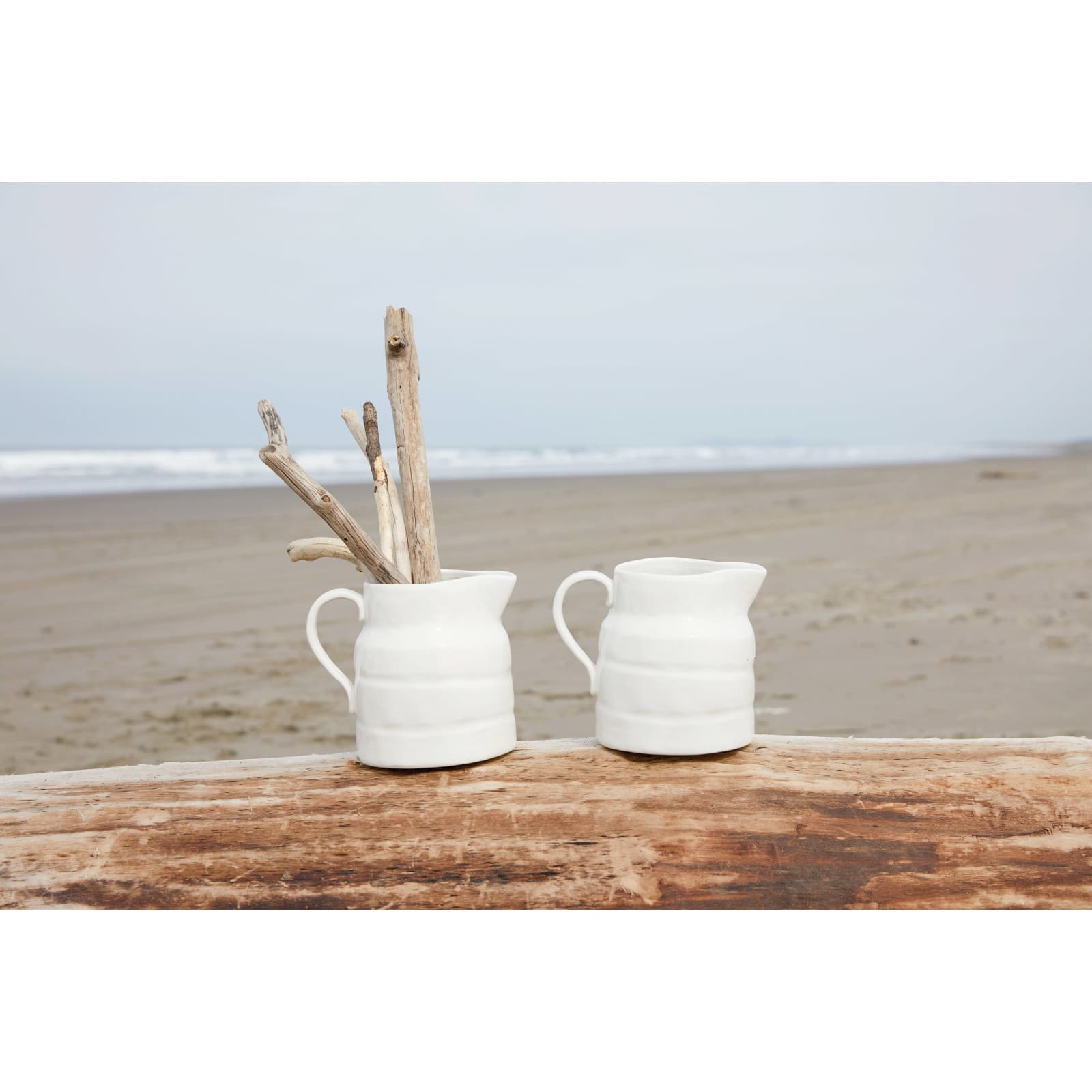 Hello Honey® 8.5" White Vintage Reproduction Stoneware Pitcher