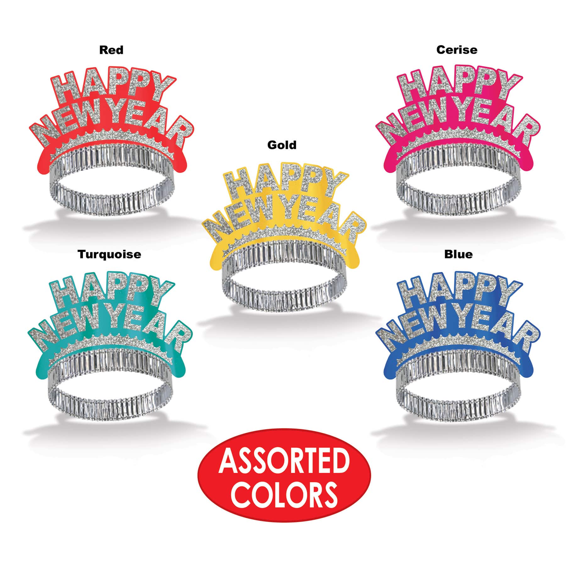 Beistle Happy New Year Tiaras, 50ct.