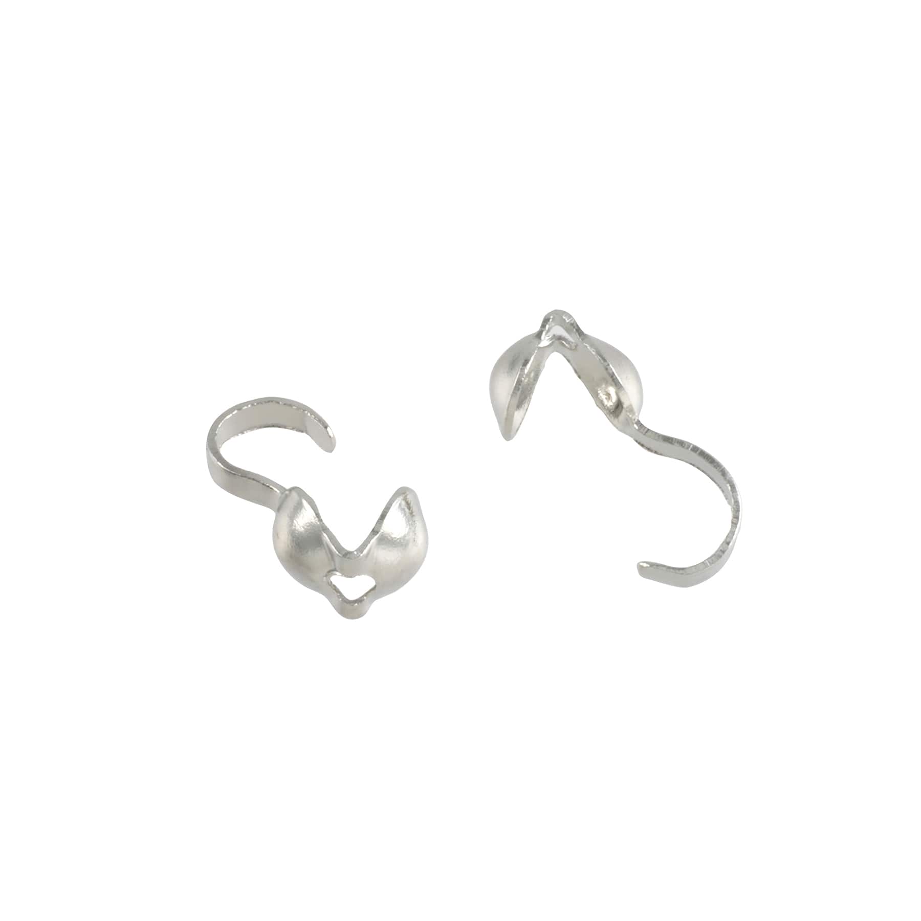 12 Packs: 125 ct. (1,500 total) 4mm Rhodium Crimp Bead Covers by Bead Landing™