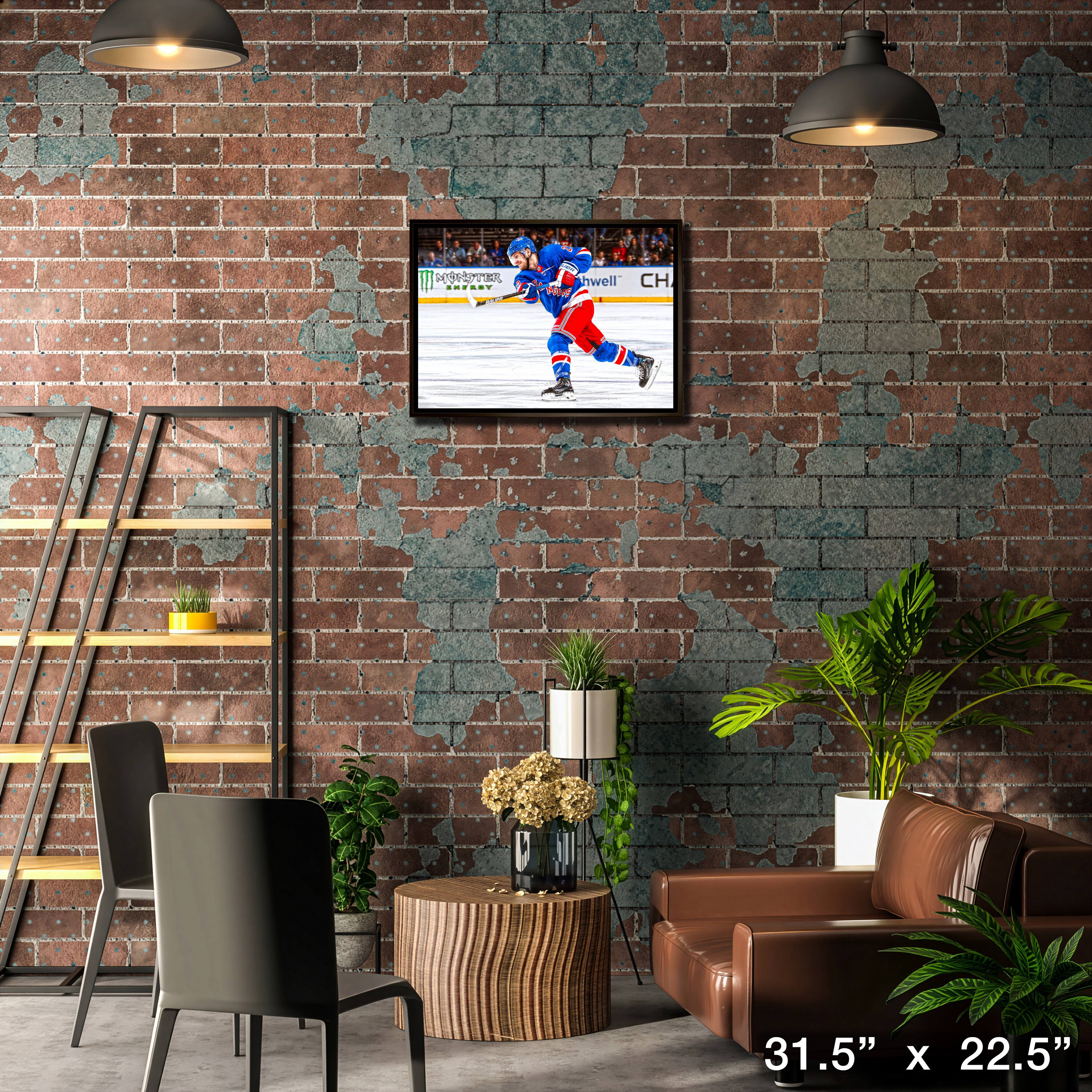 Adam Fox 20" x 29" Framed Canvas New York Rangers 31.5" x 22.5"