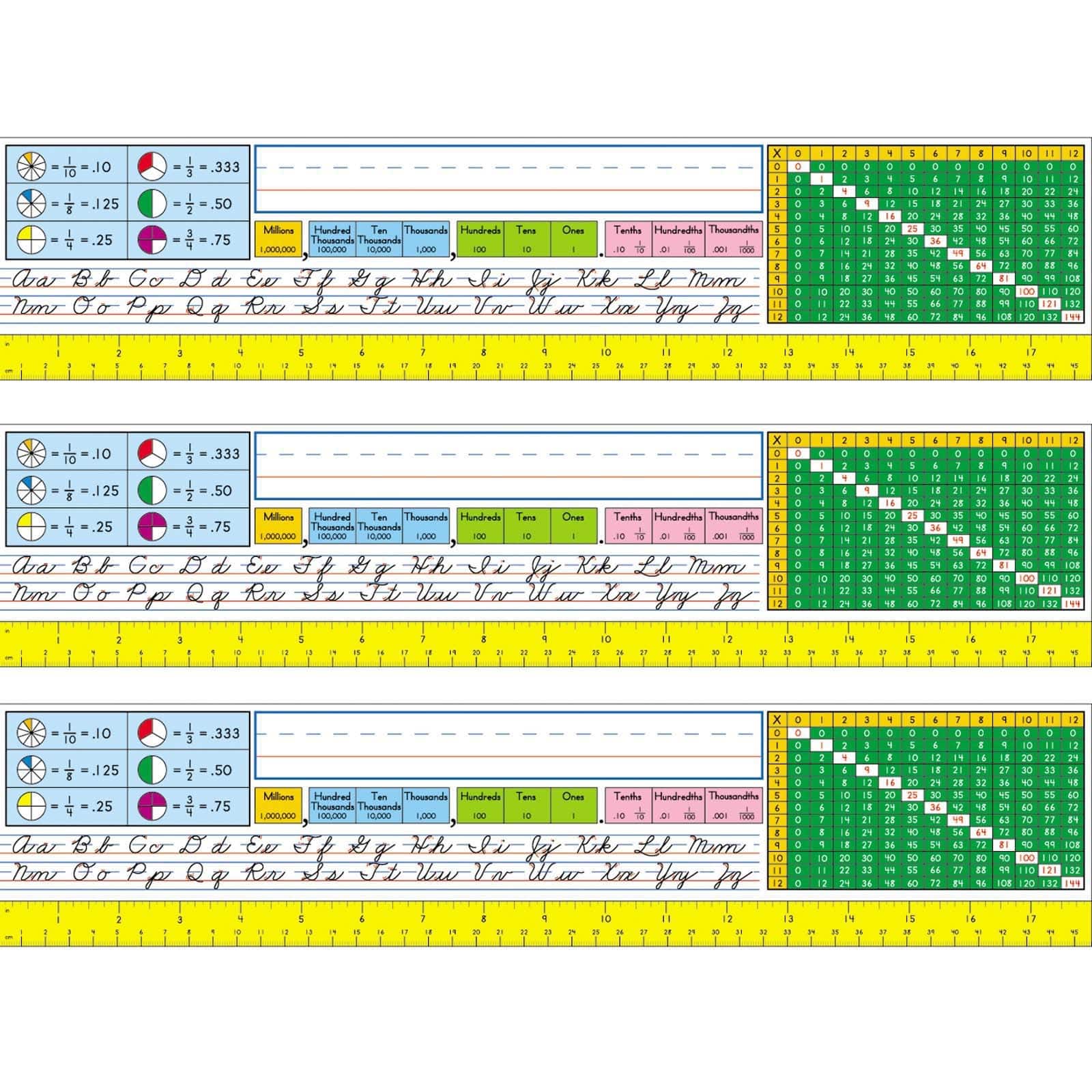 Carson Dellosa® Education Grade 2-5 Traditional Cursive Nameplates, 3 Packs of 36