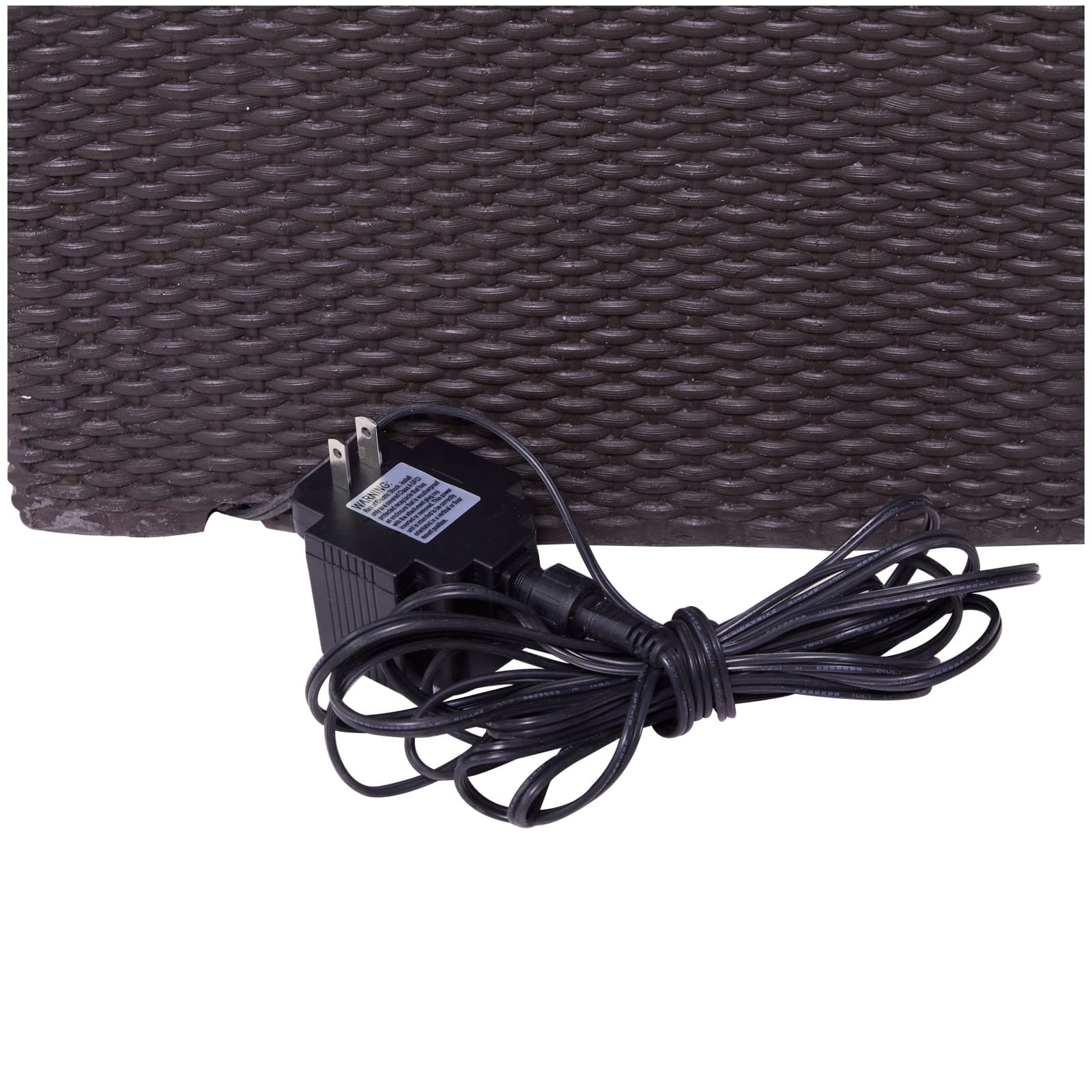 44" Black Fiberglass Fountain with LED Light
